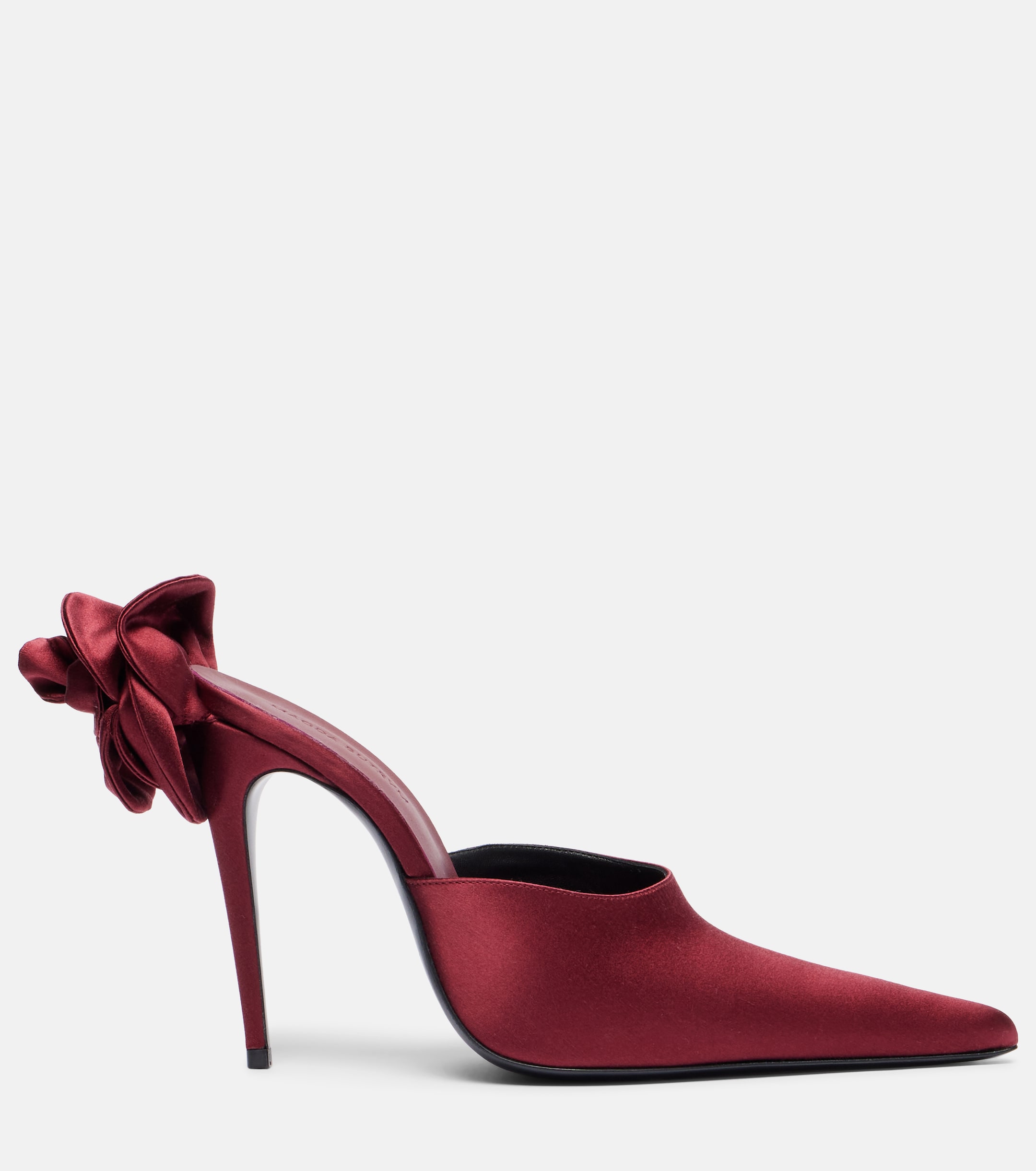 Magda Butrym Floral-appliqué satin pumps thumbnail