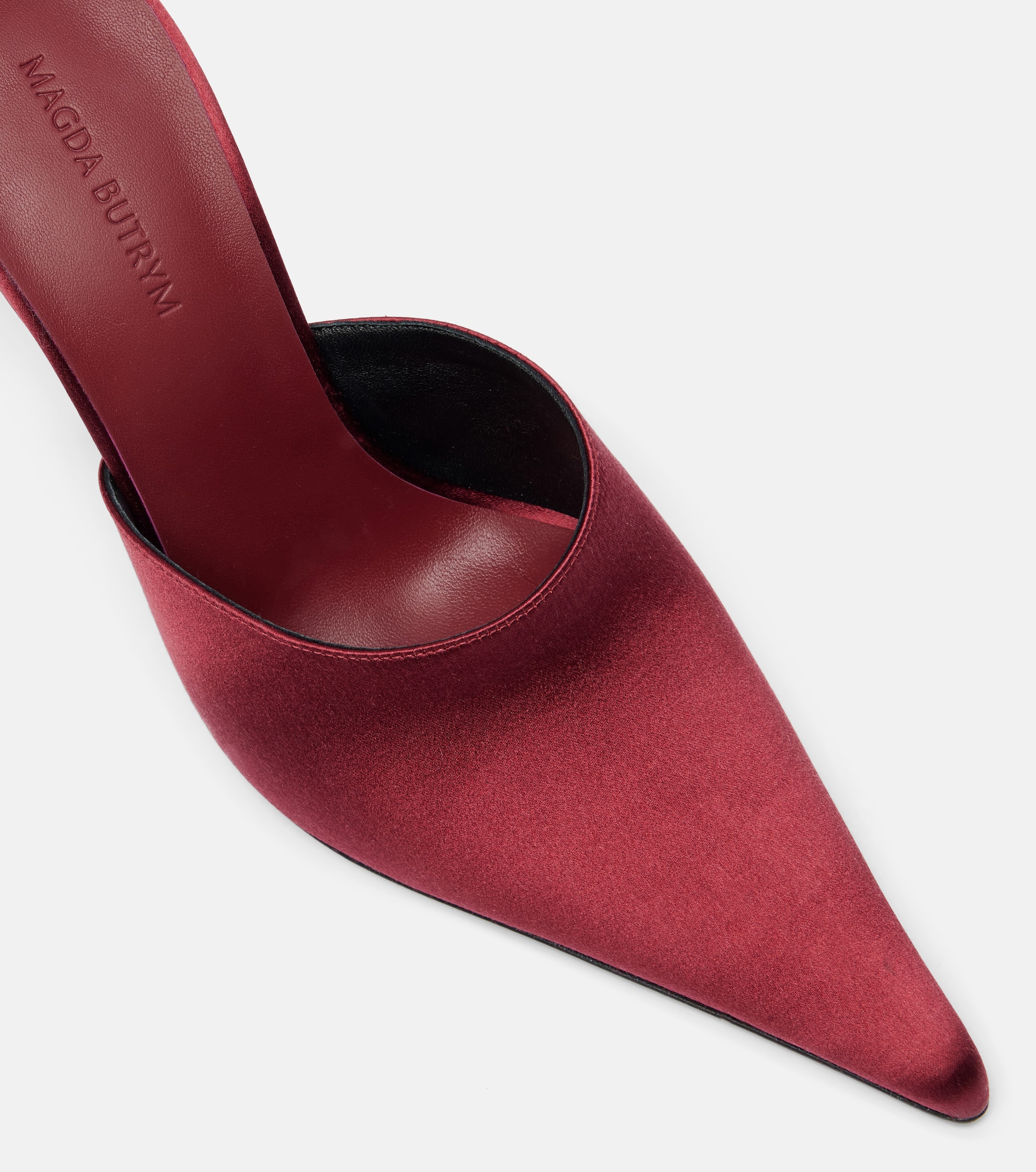 Magda Butrym Floral-appliqué satin pumps thumbnail