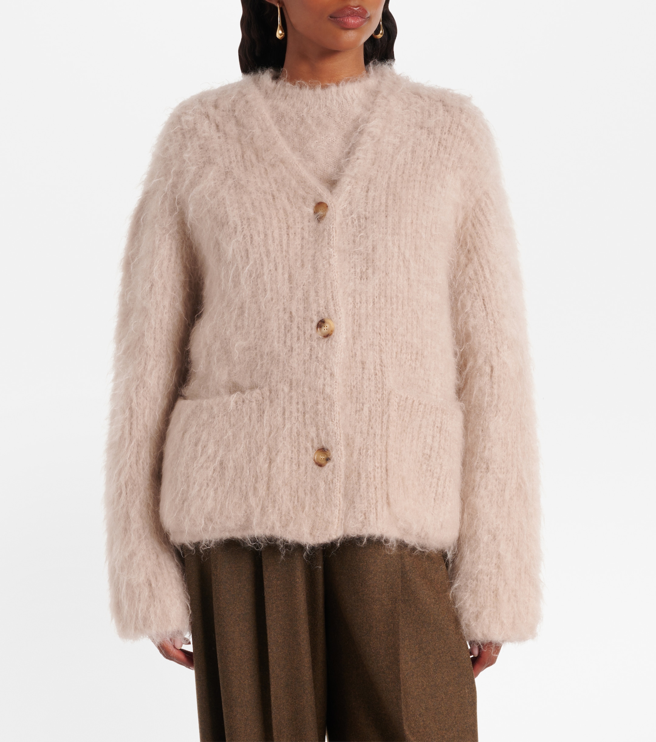Loro Piana Cherry Hill mohair and cashmere cardigan