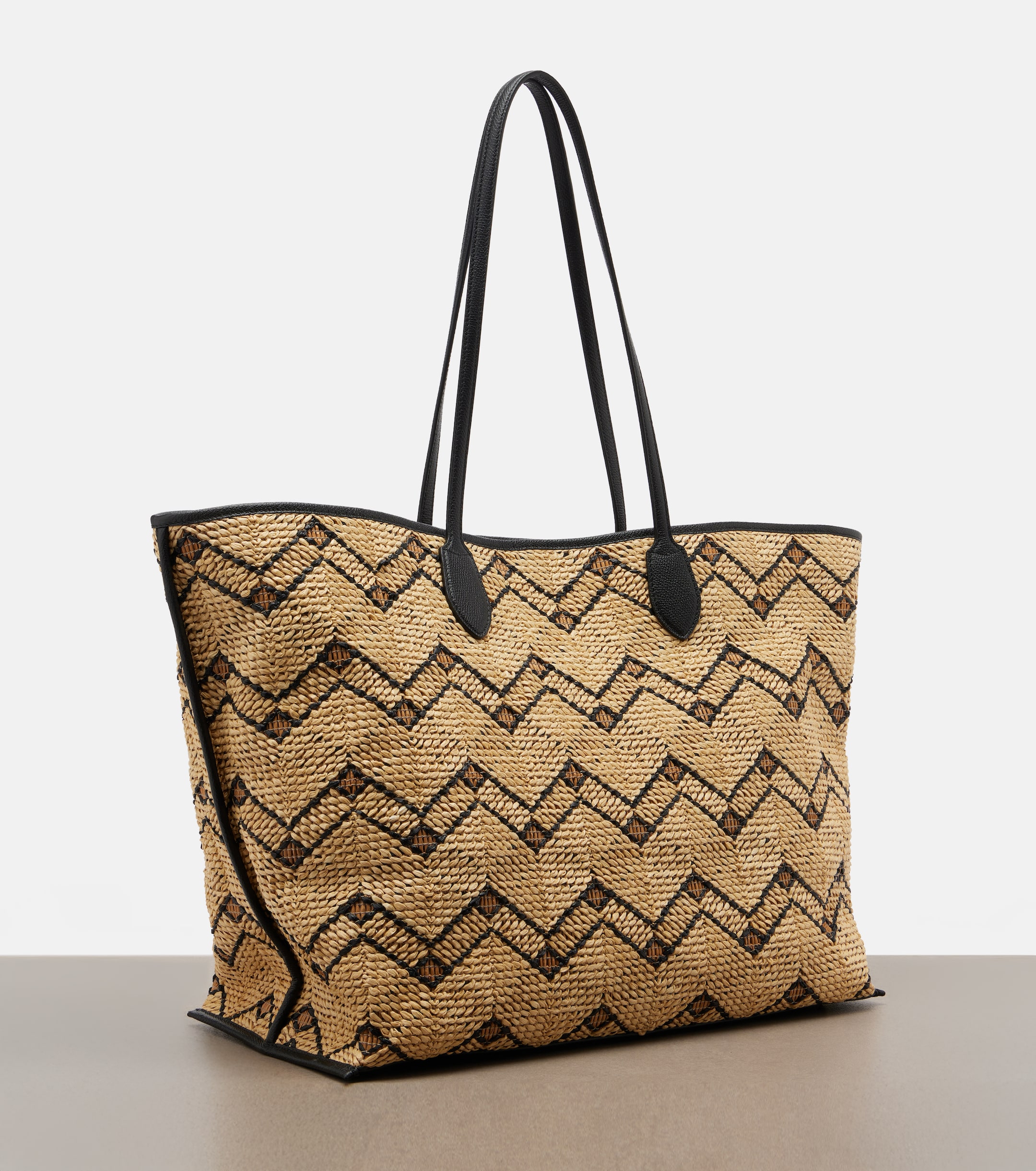Valentino Garavani VLogo Large raffia-effect tote bag thumbnail