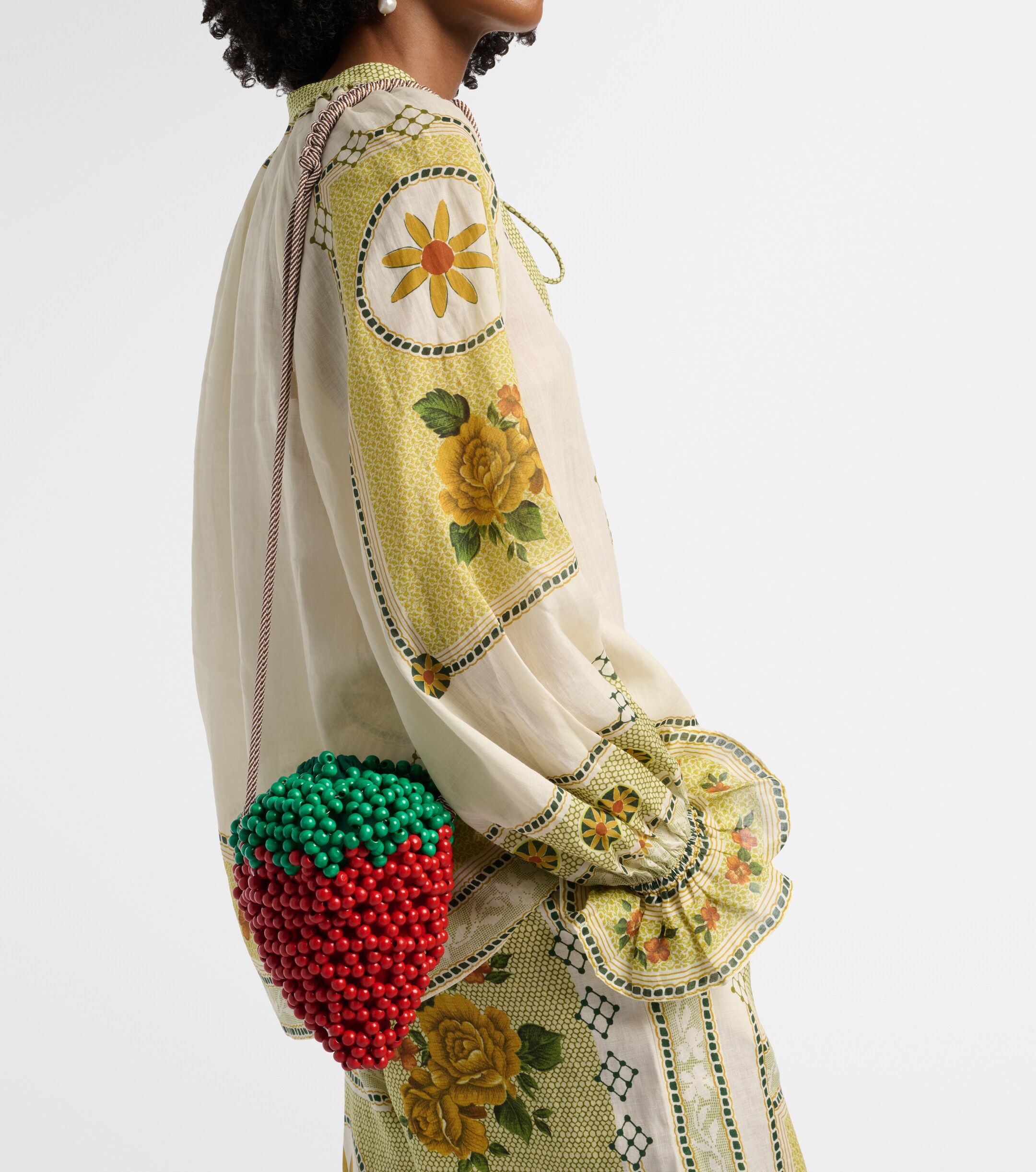 Alémais Strawberry Mini beaded crossbody bag