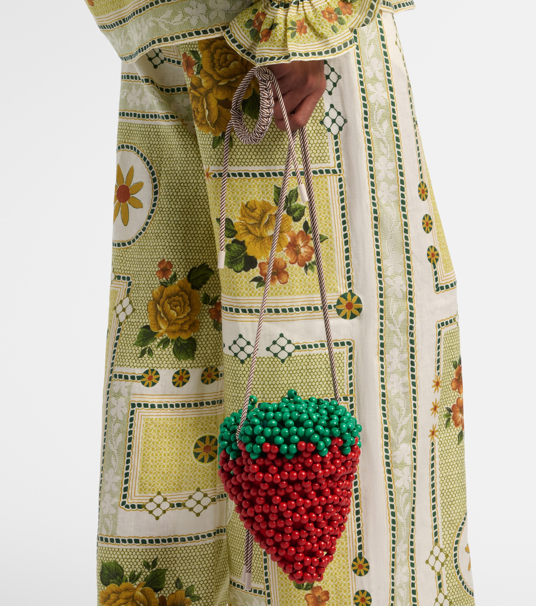 Alémais Strawberry Mini beaded crossbody bag