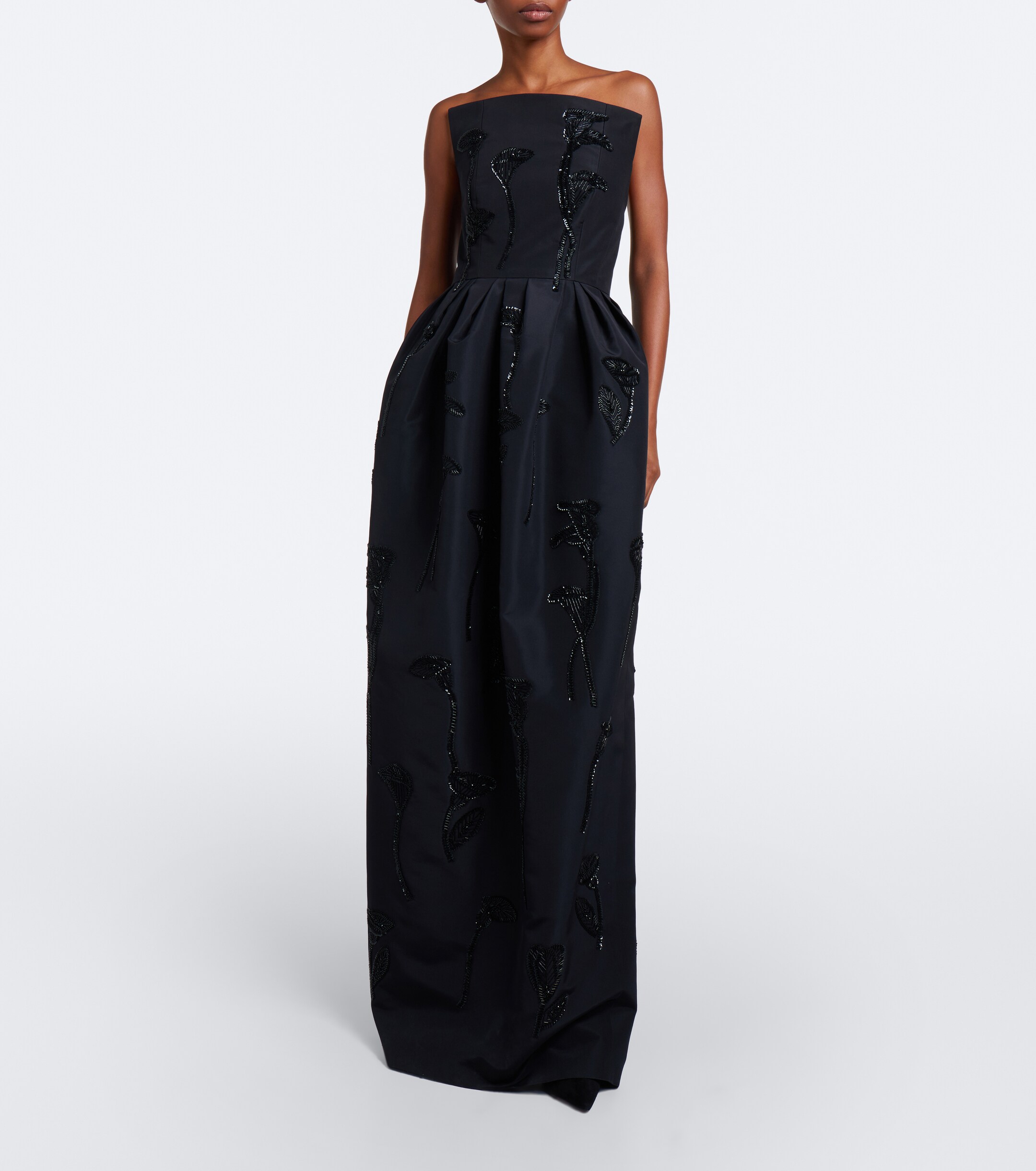 Carolina Herrera Carolina Herrera Embellished strapless silk bustier gown