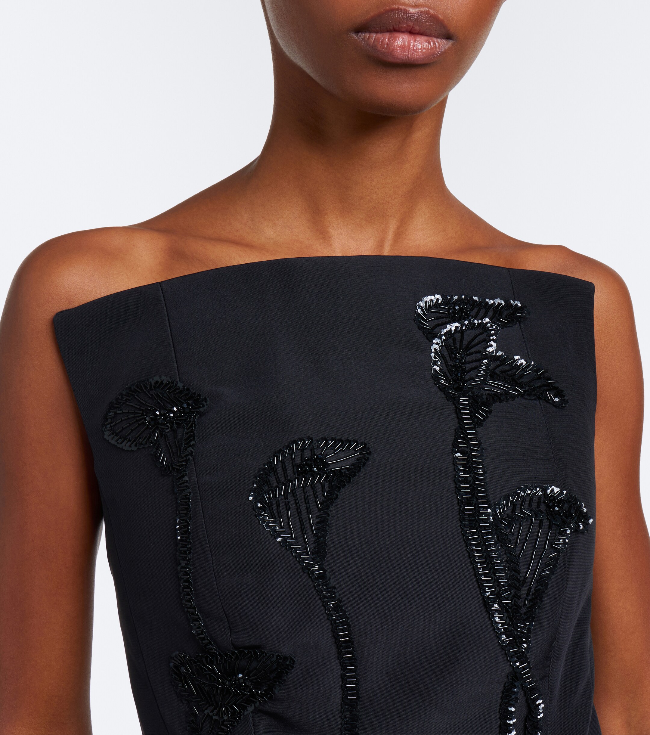 Carolina Herrera Carolina Herrera Embellished strapless silk bustier gown