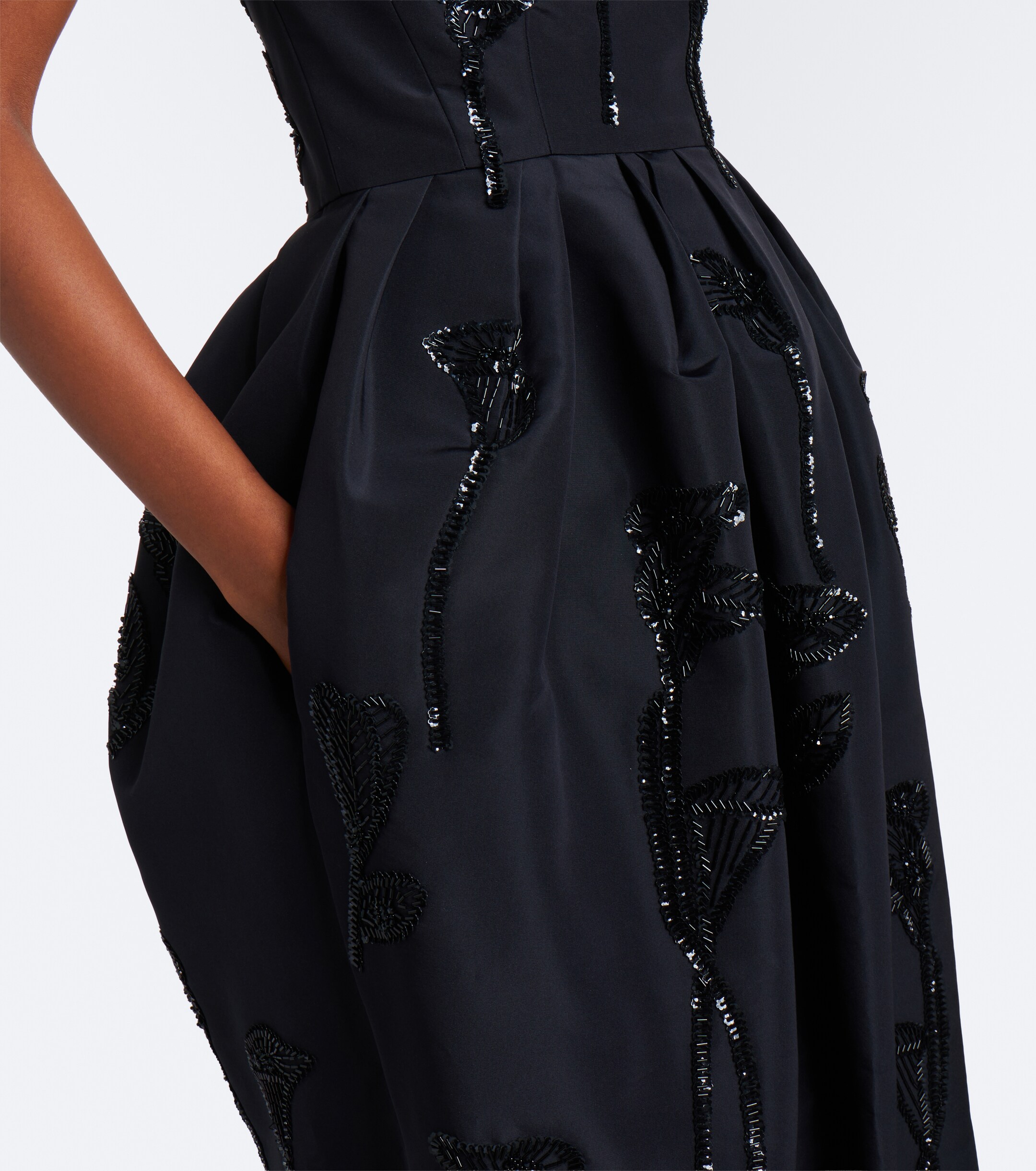 Carolina Herrera Carolina Herrera Embellished strapless silk bustier gown