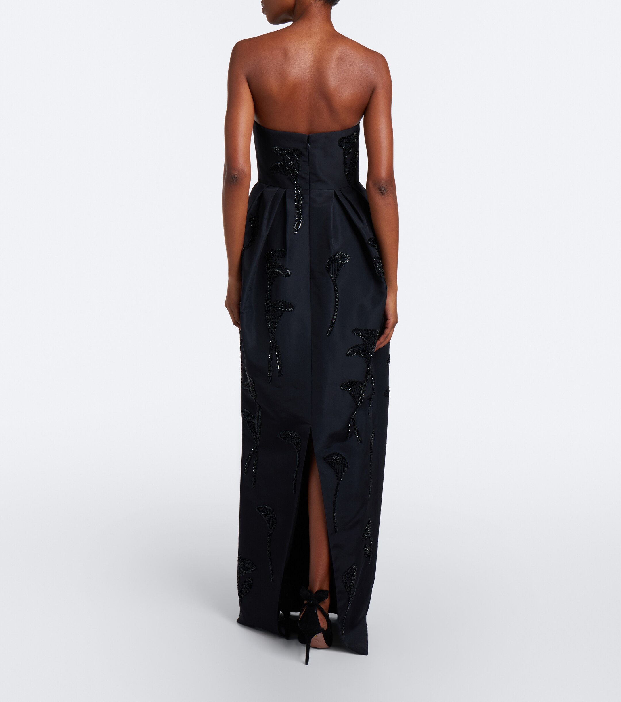 Carolina Herrera Carolina Herrera Embellished strapless silk bustier gown