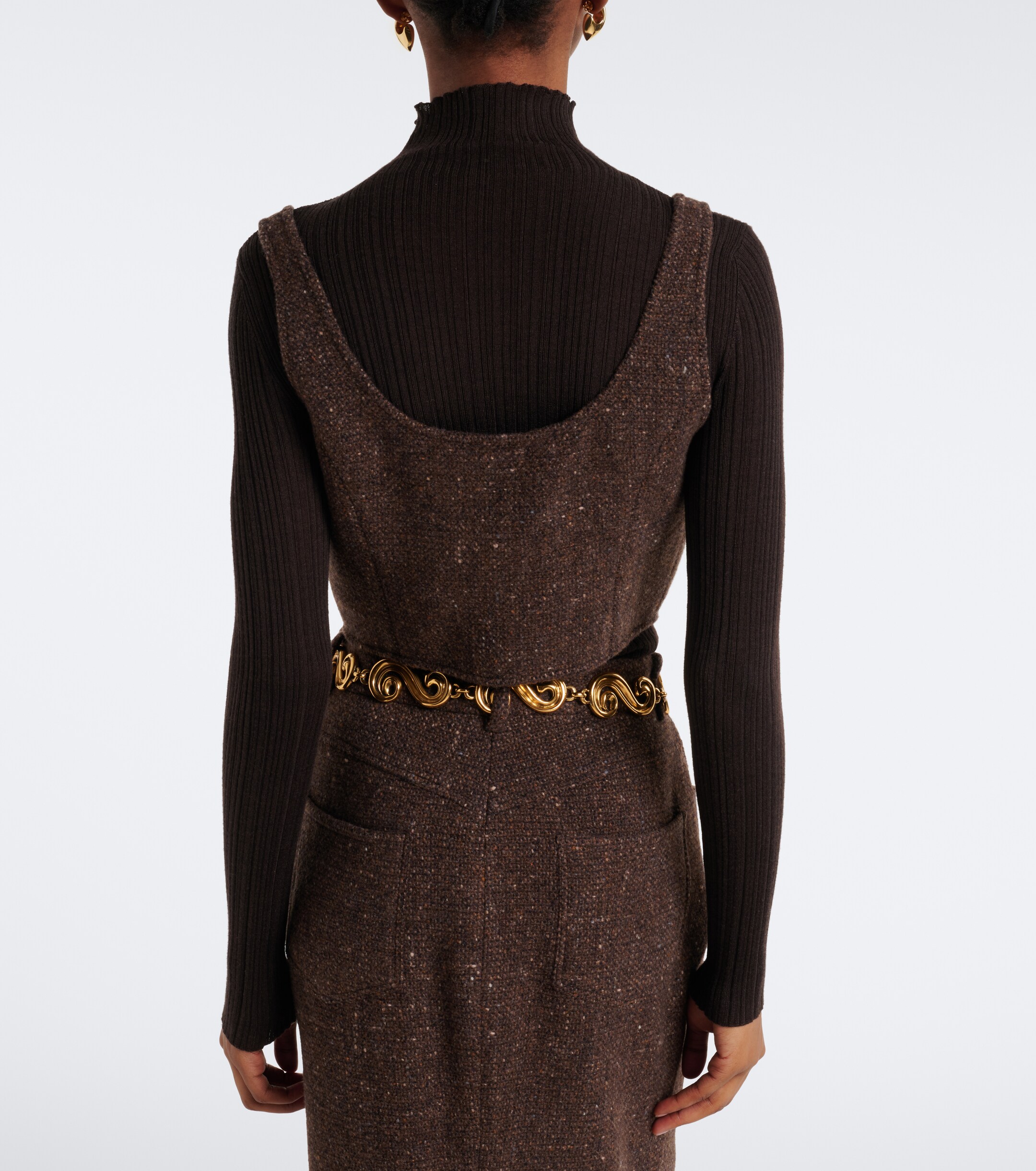 Ralph Lauren Collection Ralph Lauren Collection Sherry wool and cashmere-blend tweed top