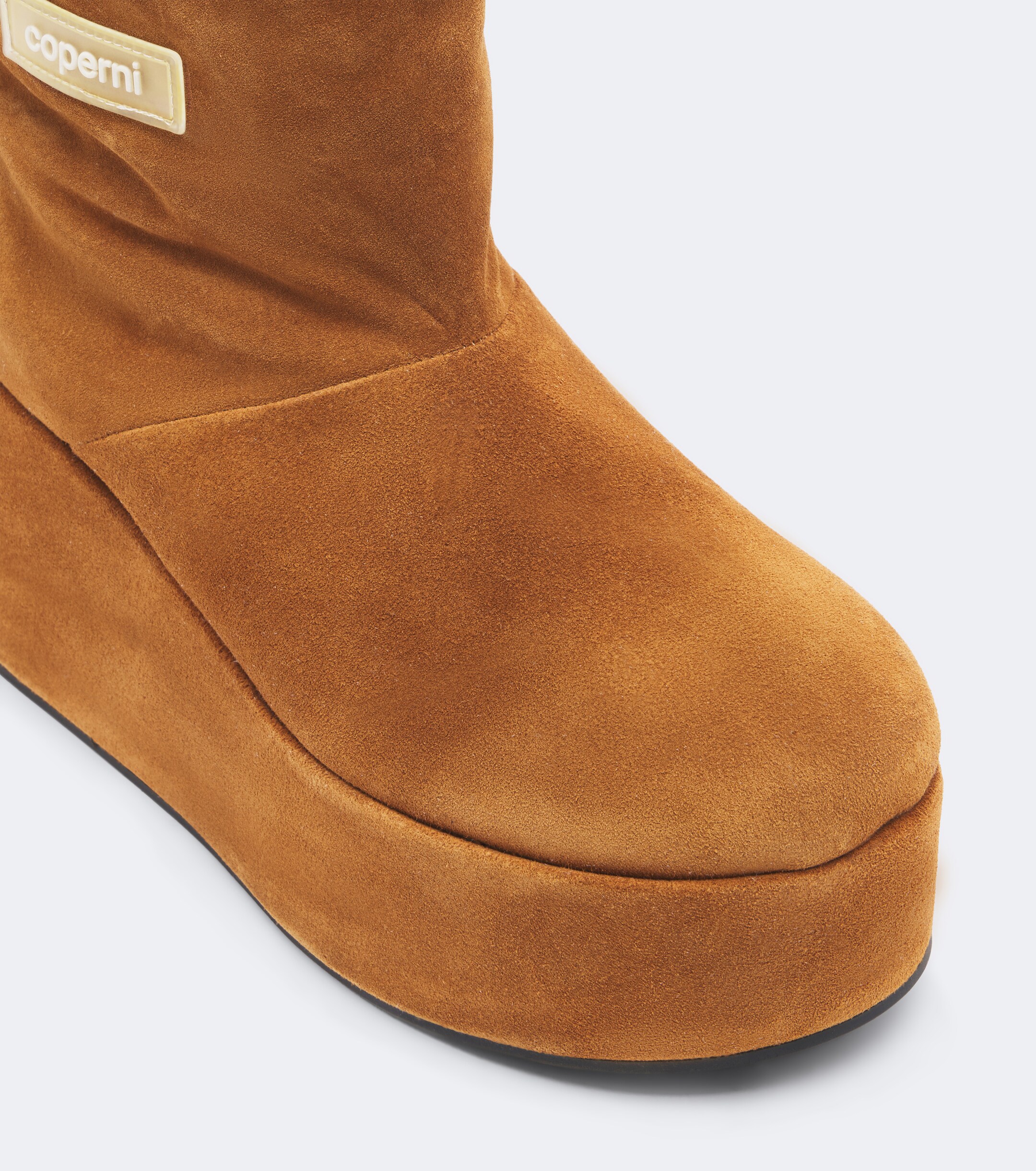 Coperni Coperni Shearling-lined suede wedge boots