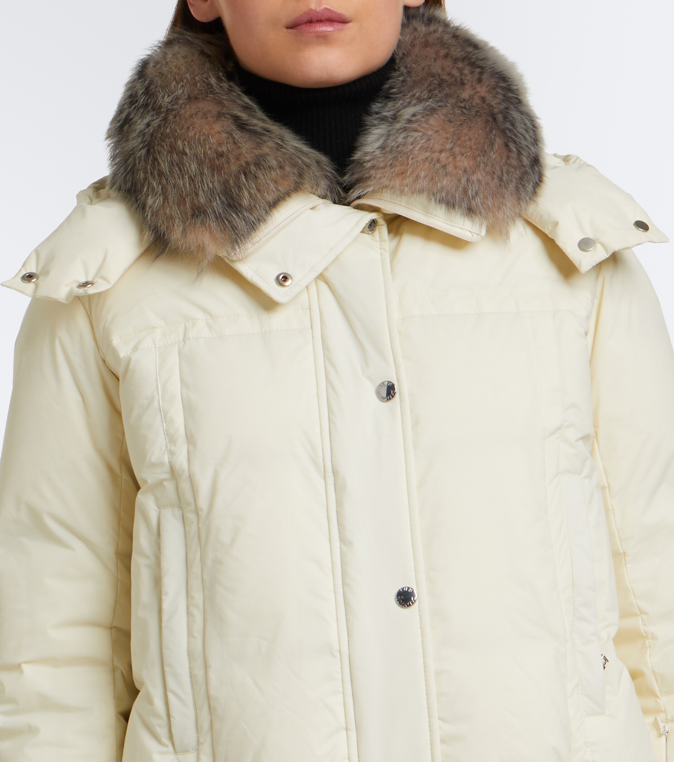 Yves Salomon Yves Salomon Shearling-trimmed hooded down ski jacket