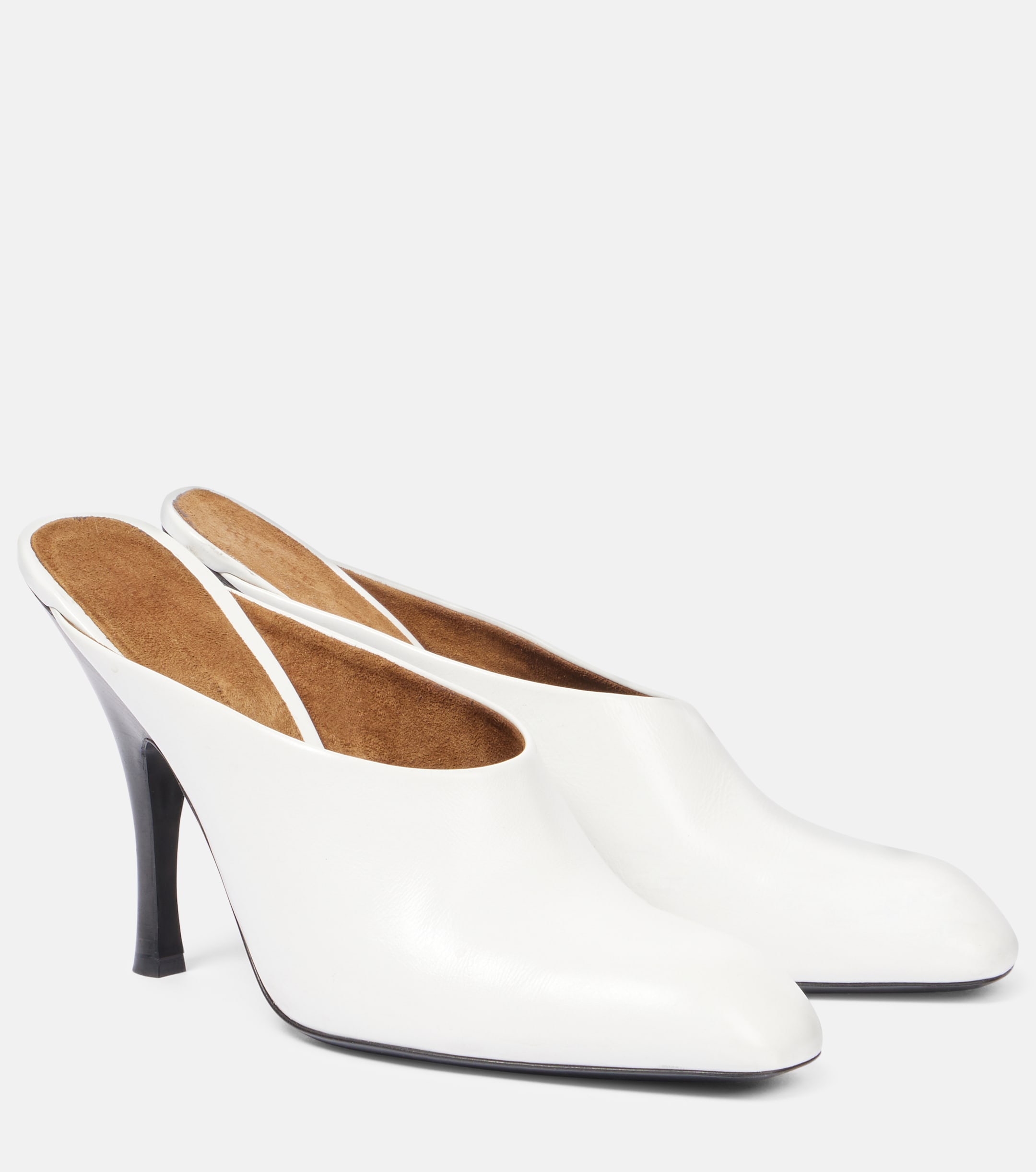 KHAITE Colt 100 leather mules