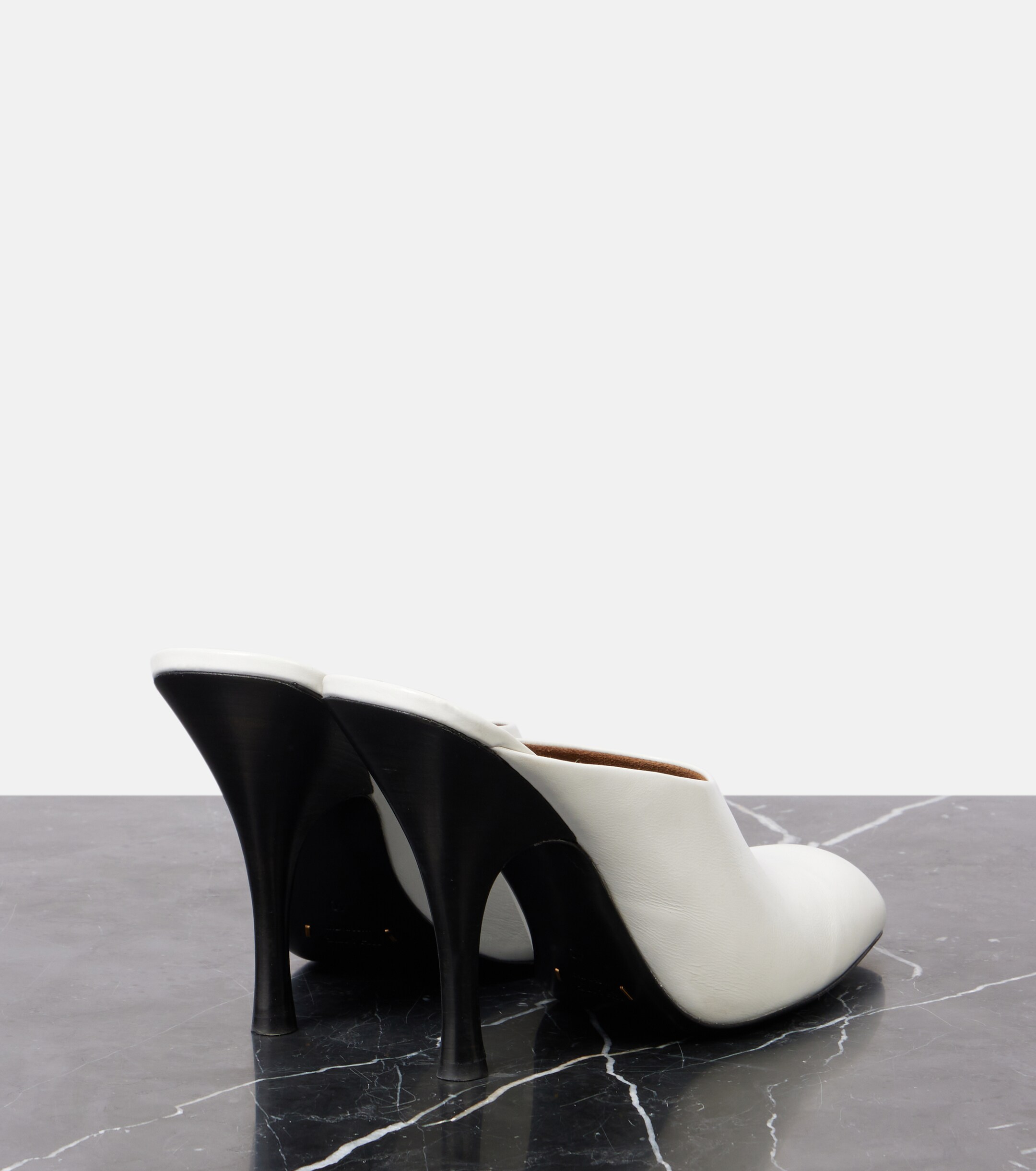KHAITE Colt 100 leather mules