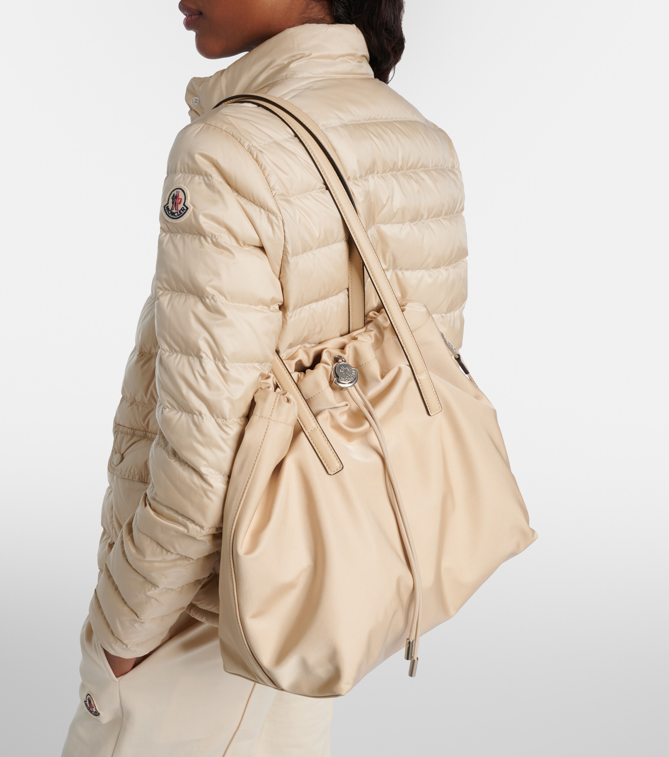 Moncler New Trick leather-trimmed tote bag