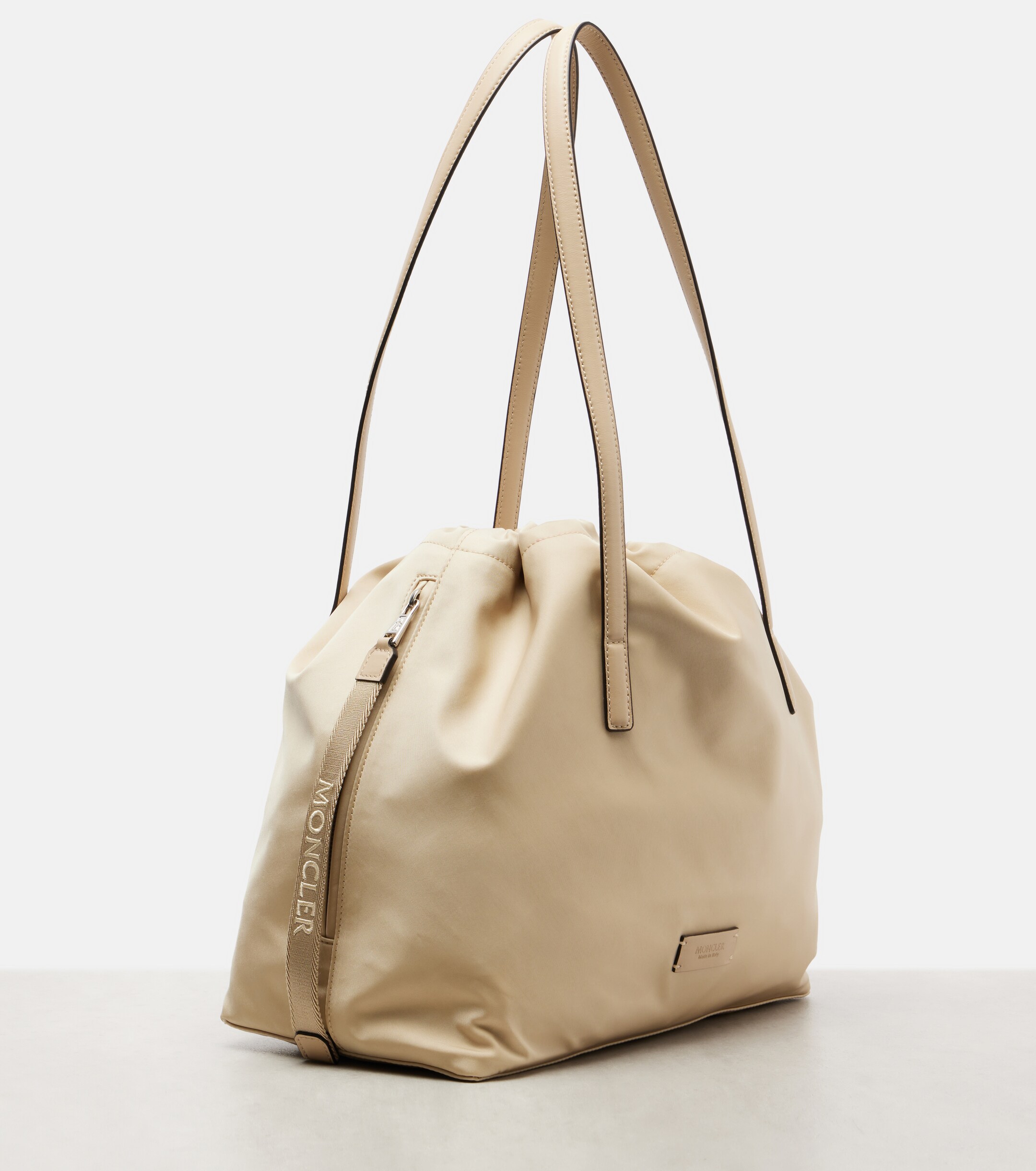Moncler New Trick leather-trimmed tote bag