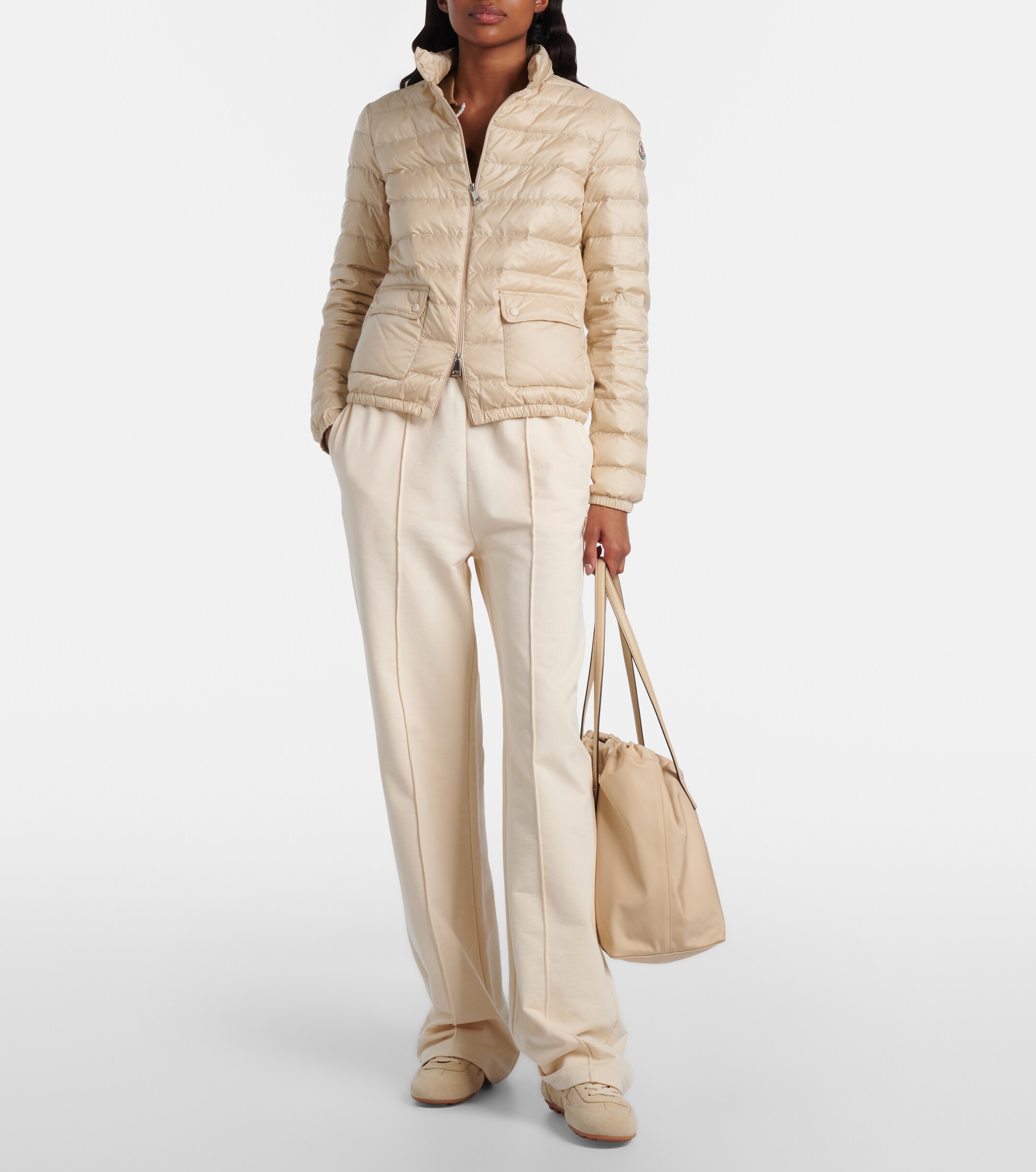 Moncler New Trick leather-trimmed tote bag