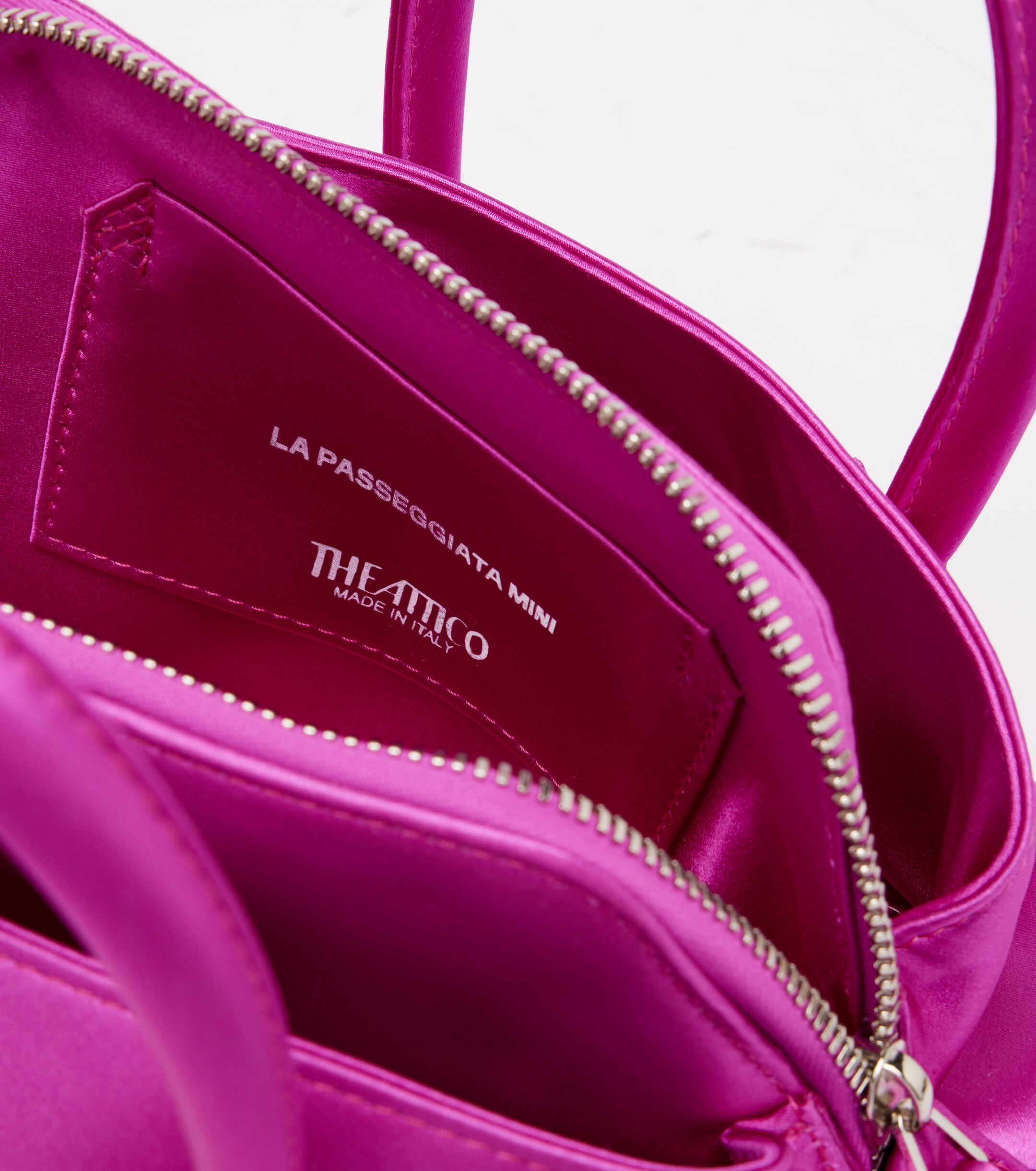 THE ATTICO La Passeggiata Mini satin top-handle bag