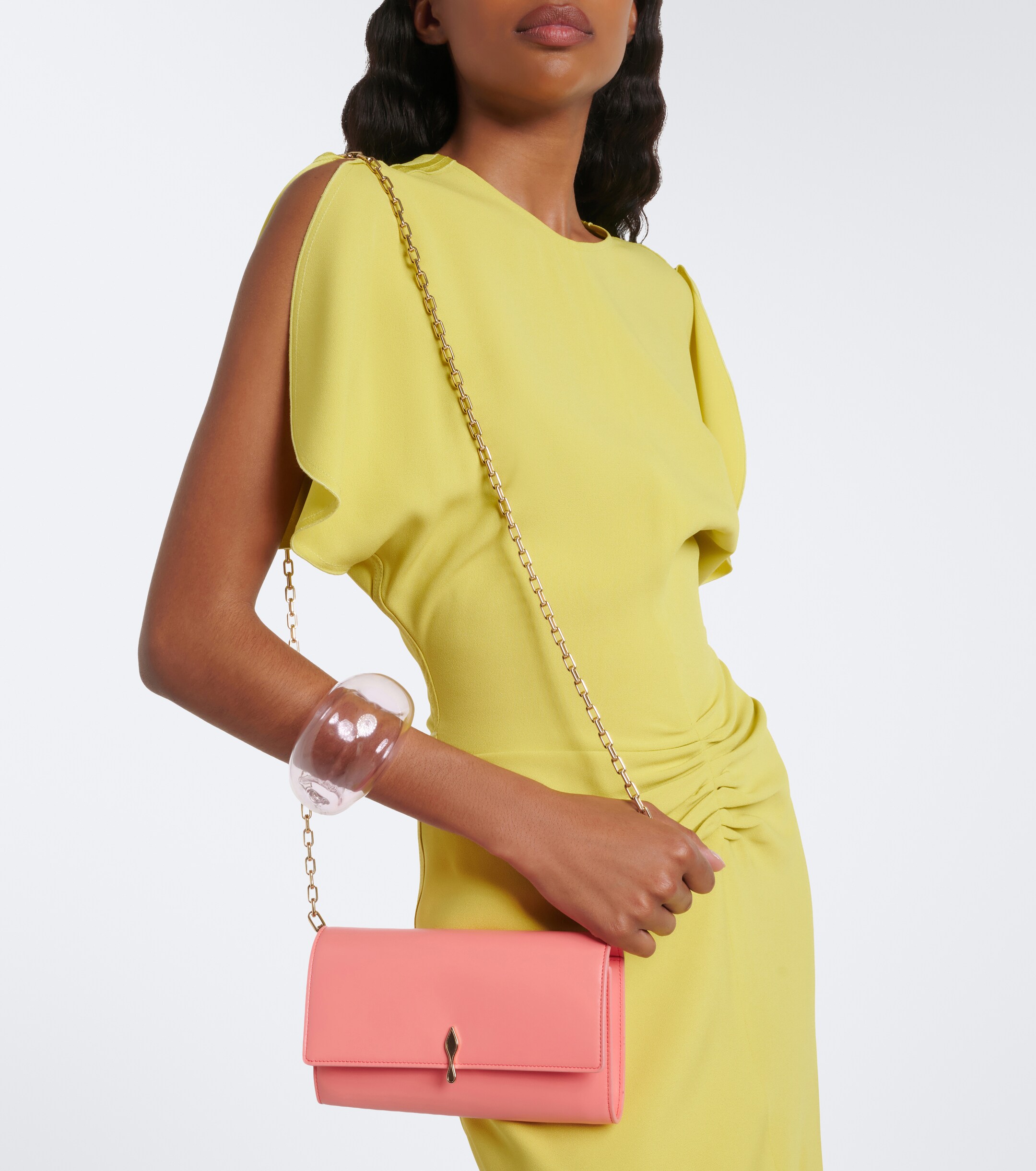 CHRISTIAN LOUBOUTIN Bettina Small leather wallet on chain