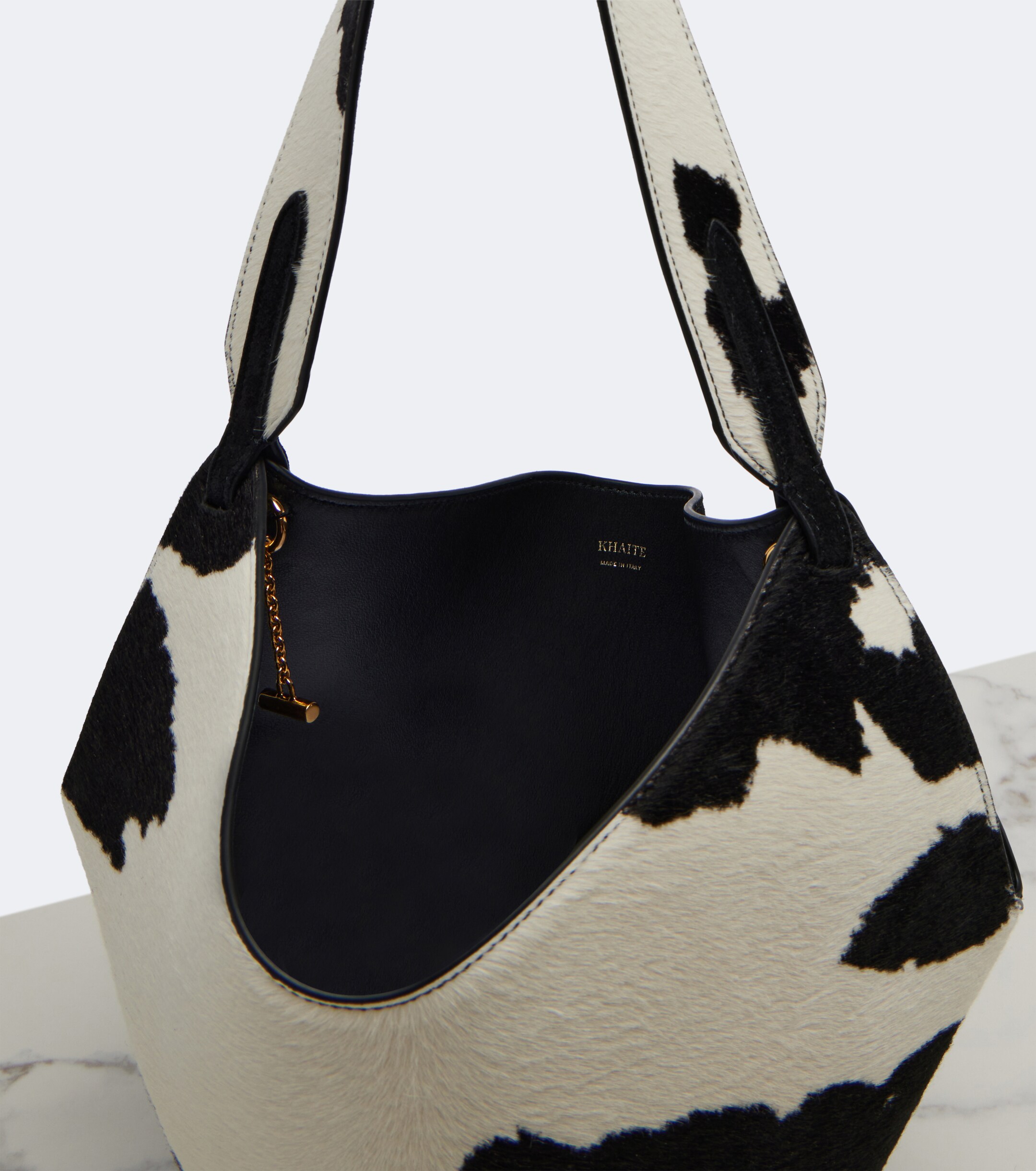 KHAITE Khaite Lotus Mini calf hair and suede tote bag