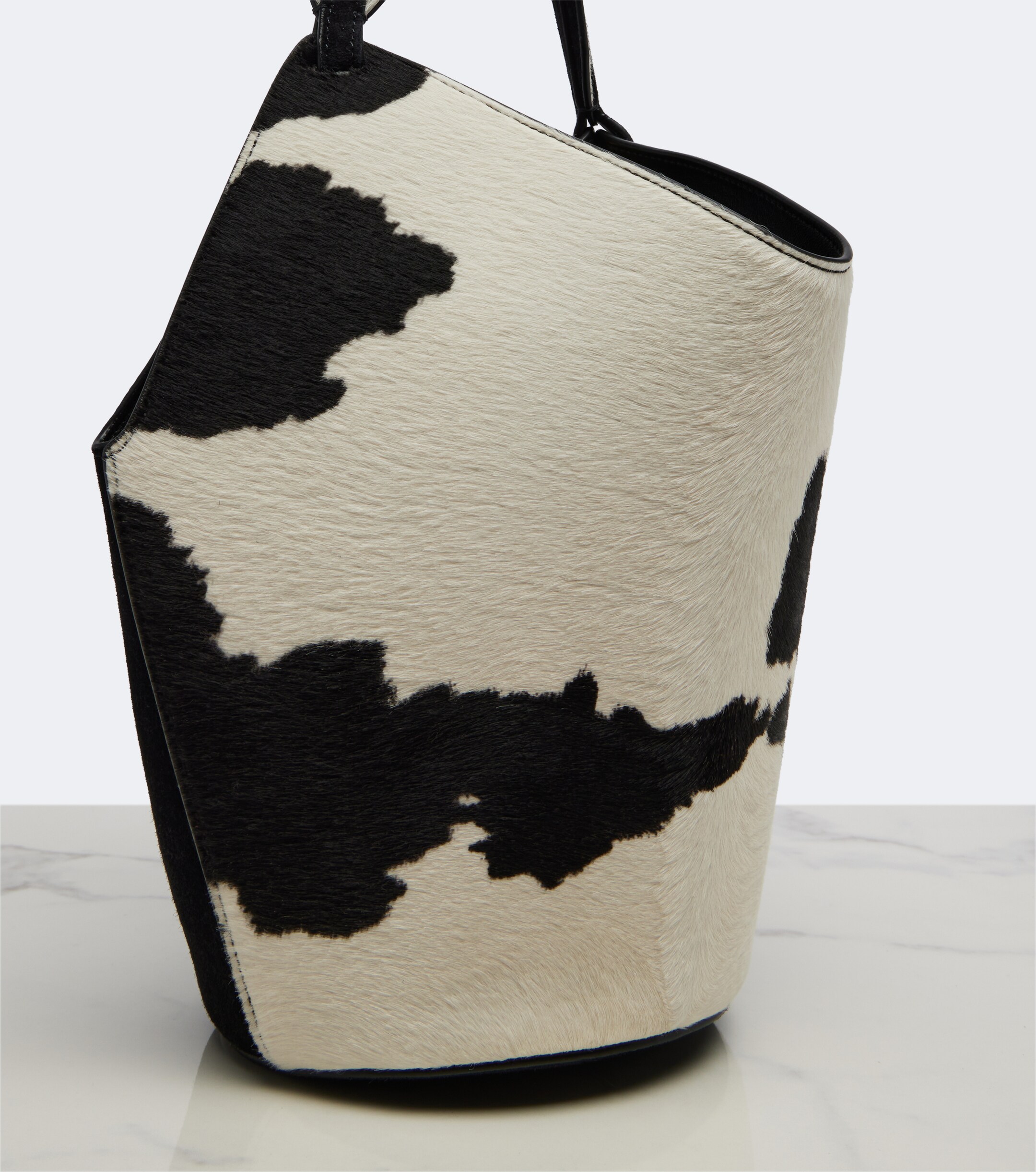 KHAITE Khaite Lotus Mini calf hair and suede tote bag