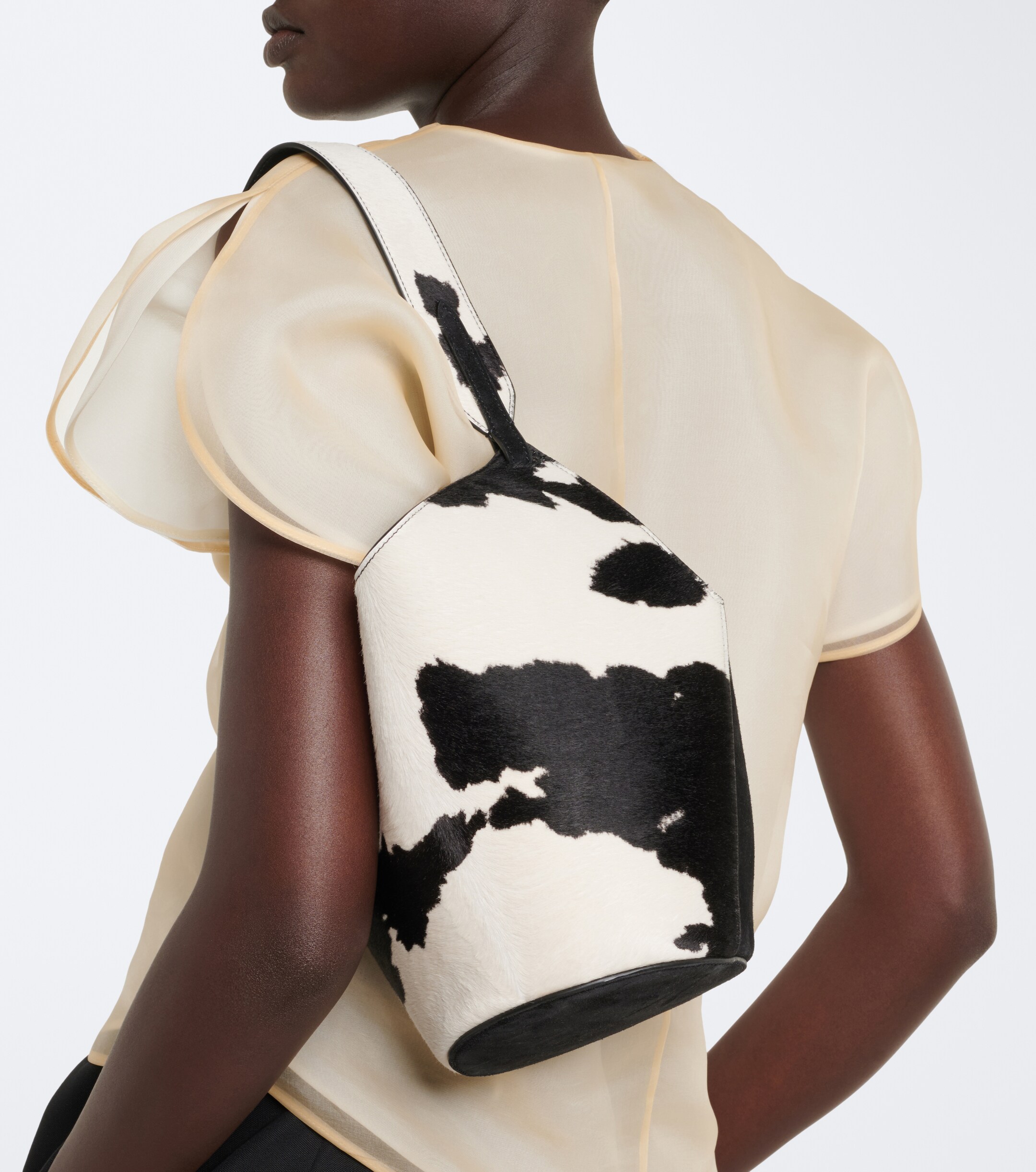 KHAITE Khaite Lotus Mini calf hair and suede tote bag