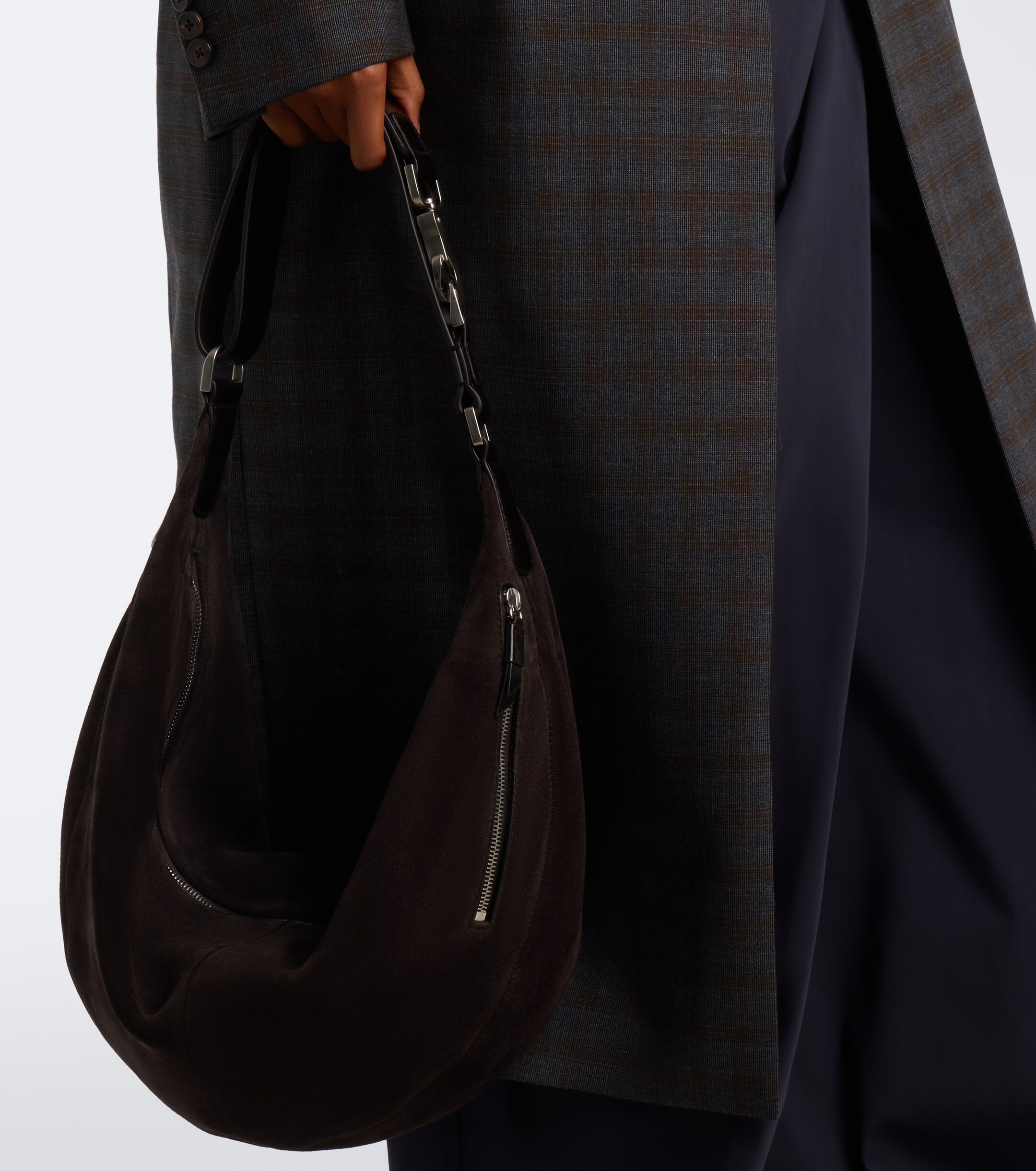 Lemaire Lemaire Quiver Clip suede shoulder bag