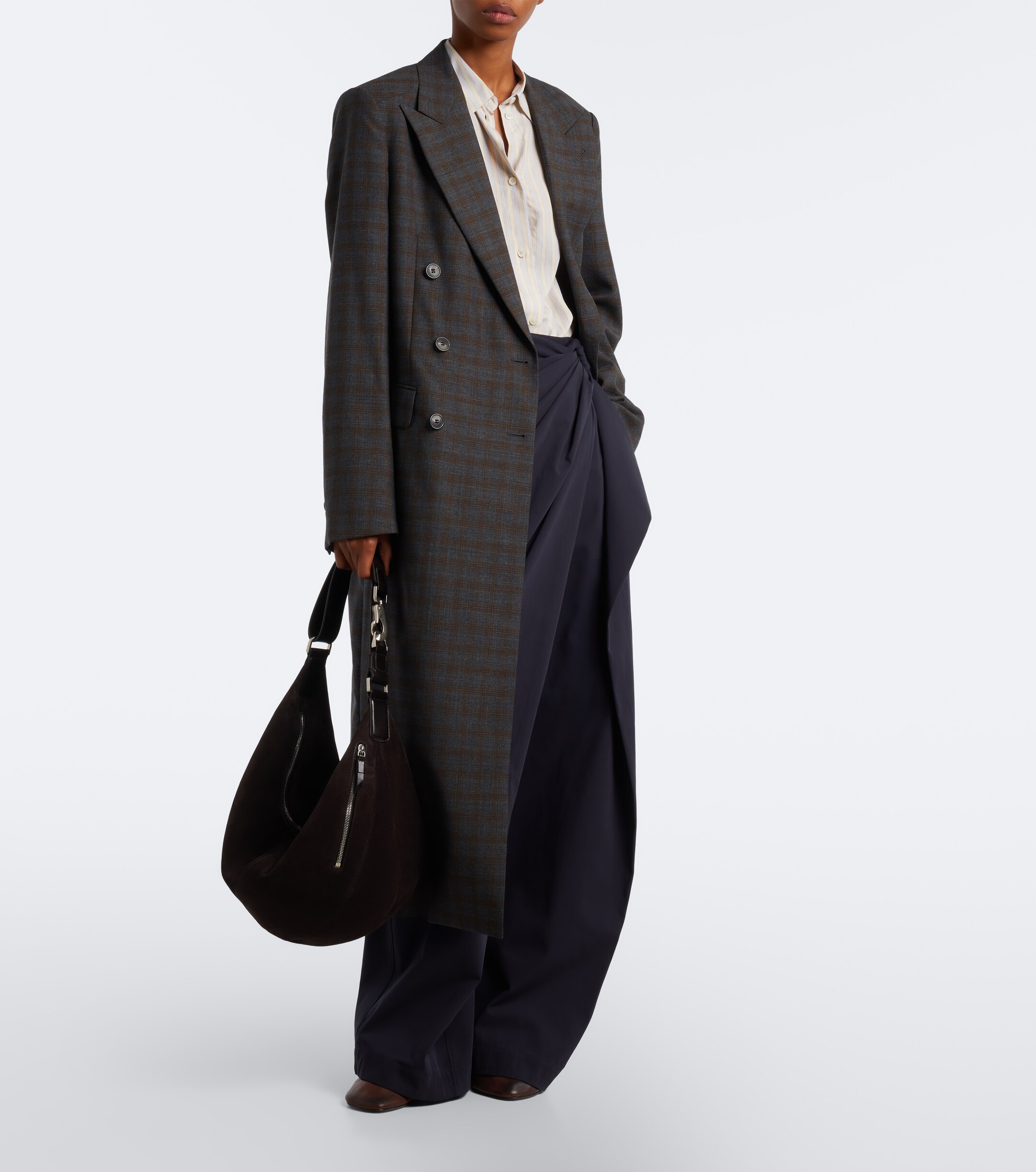 Lemaire Lemaire Quiver Clip suede shoulder bag
