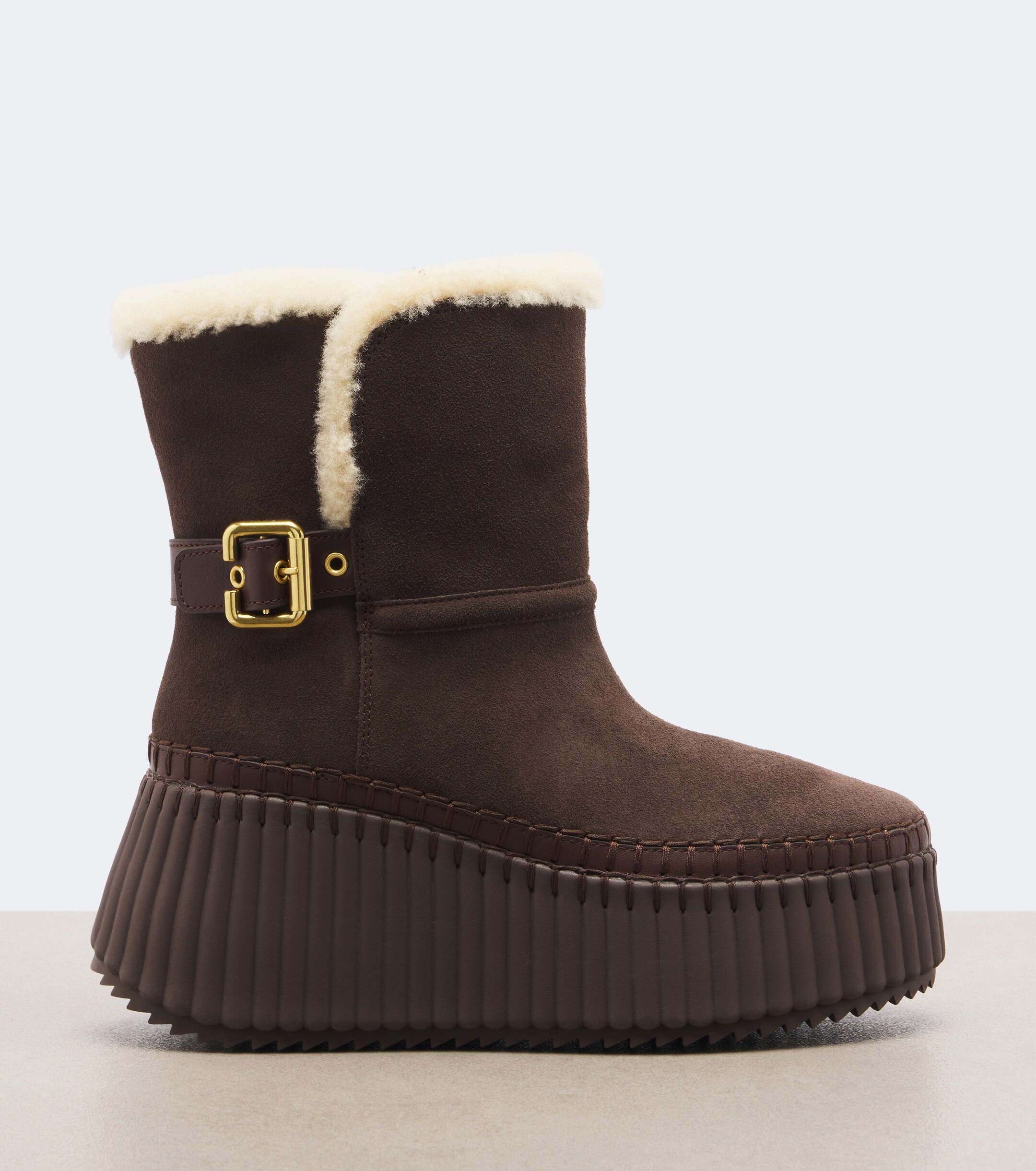 Chloé Chloé Nama suede platform ankle boots