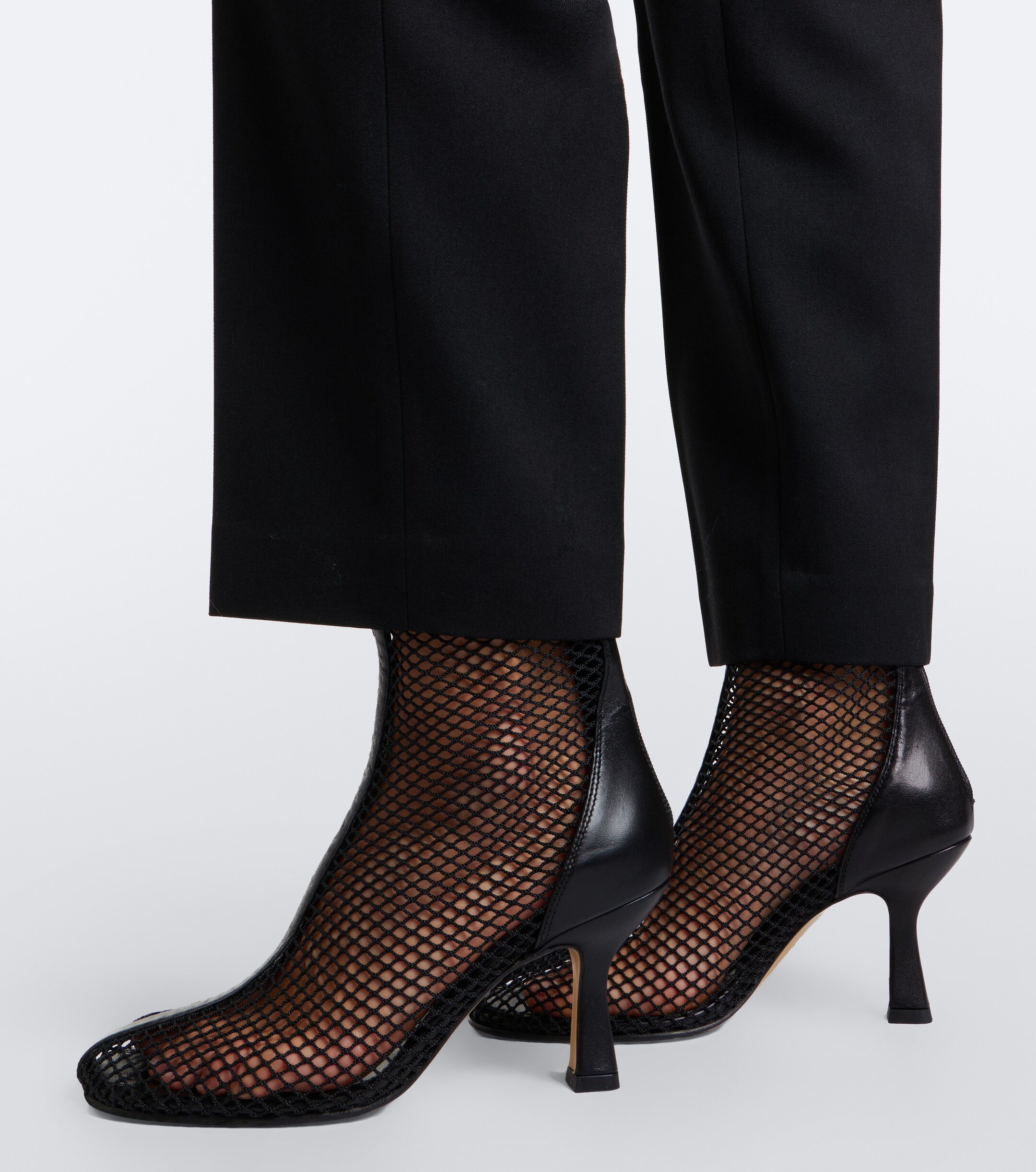 Souliers Martinez Souliers Martinez Fira leather-trimmed mesh ankle boots
