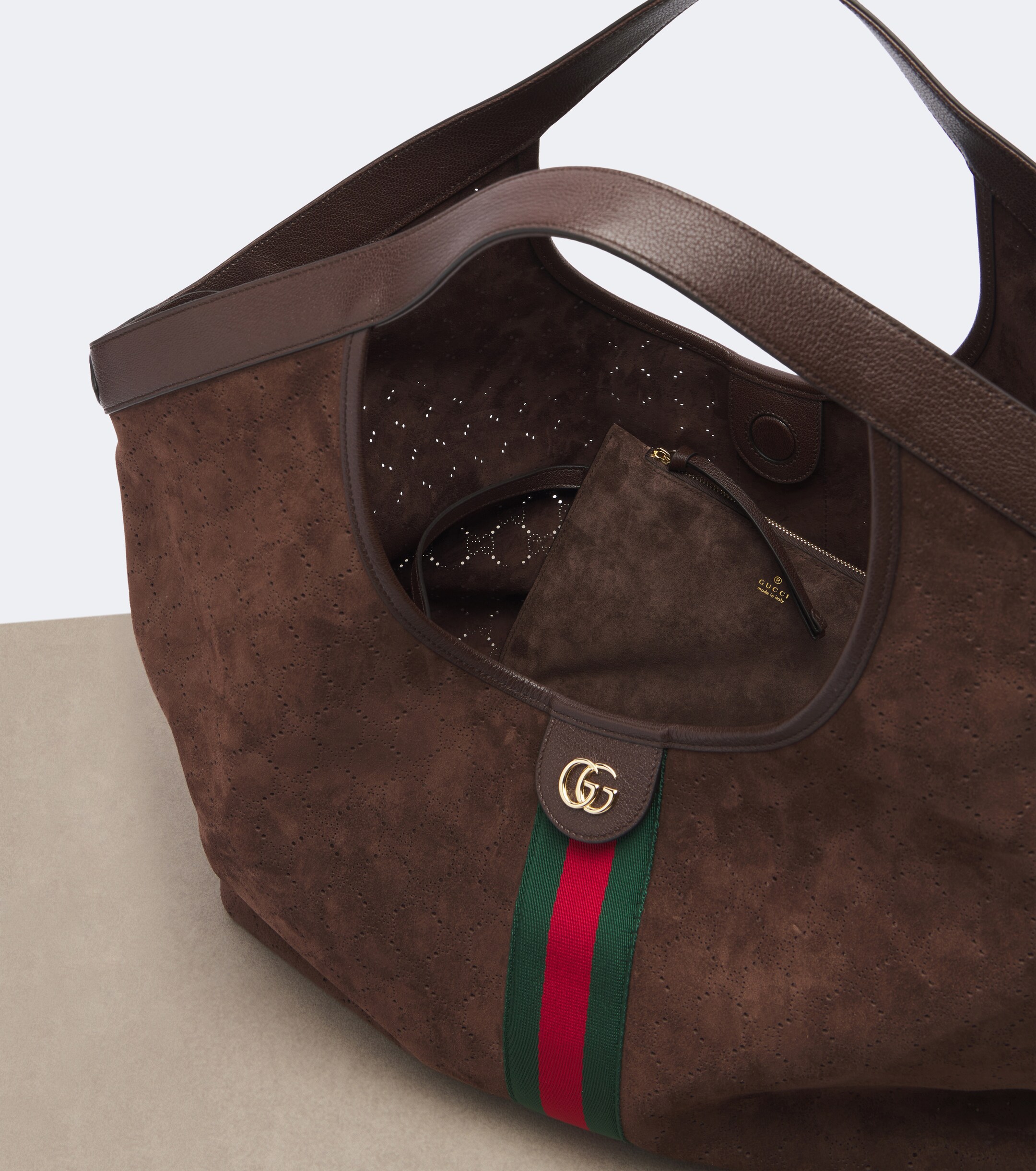 Gucci Gucci Giglio Large suede tote bag