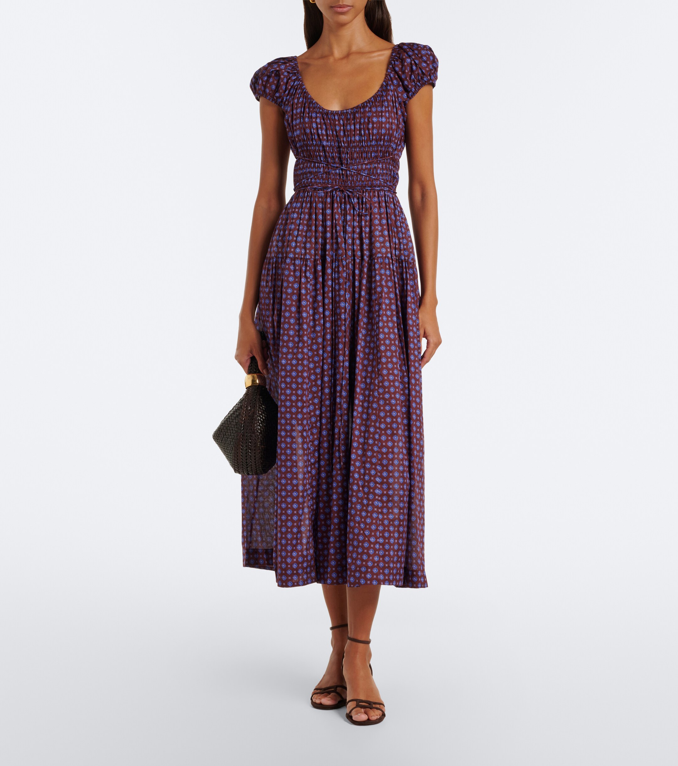 Dôen Dôen Quinelle printed cotton voile midi dress