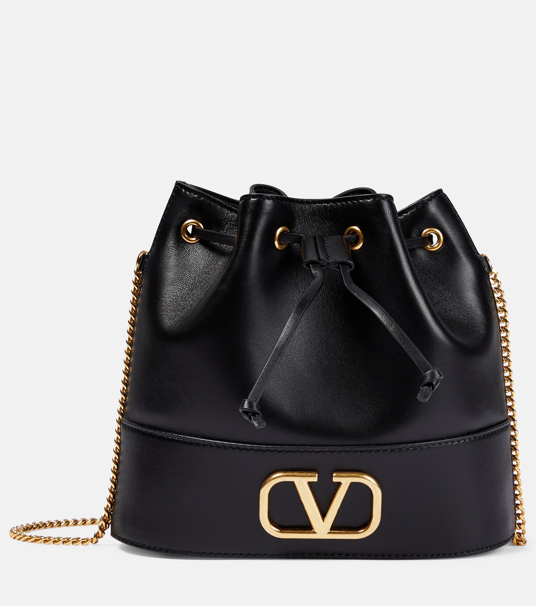 Valentino Garavani VLogo Signature Small leather bucket bag