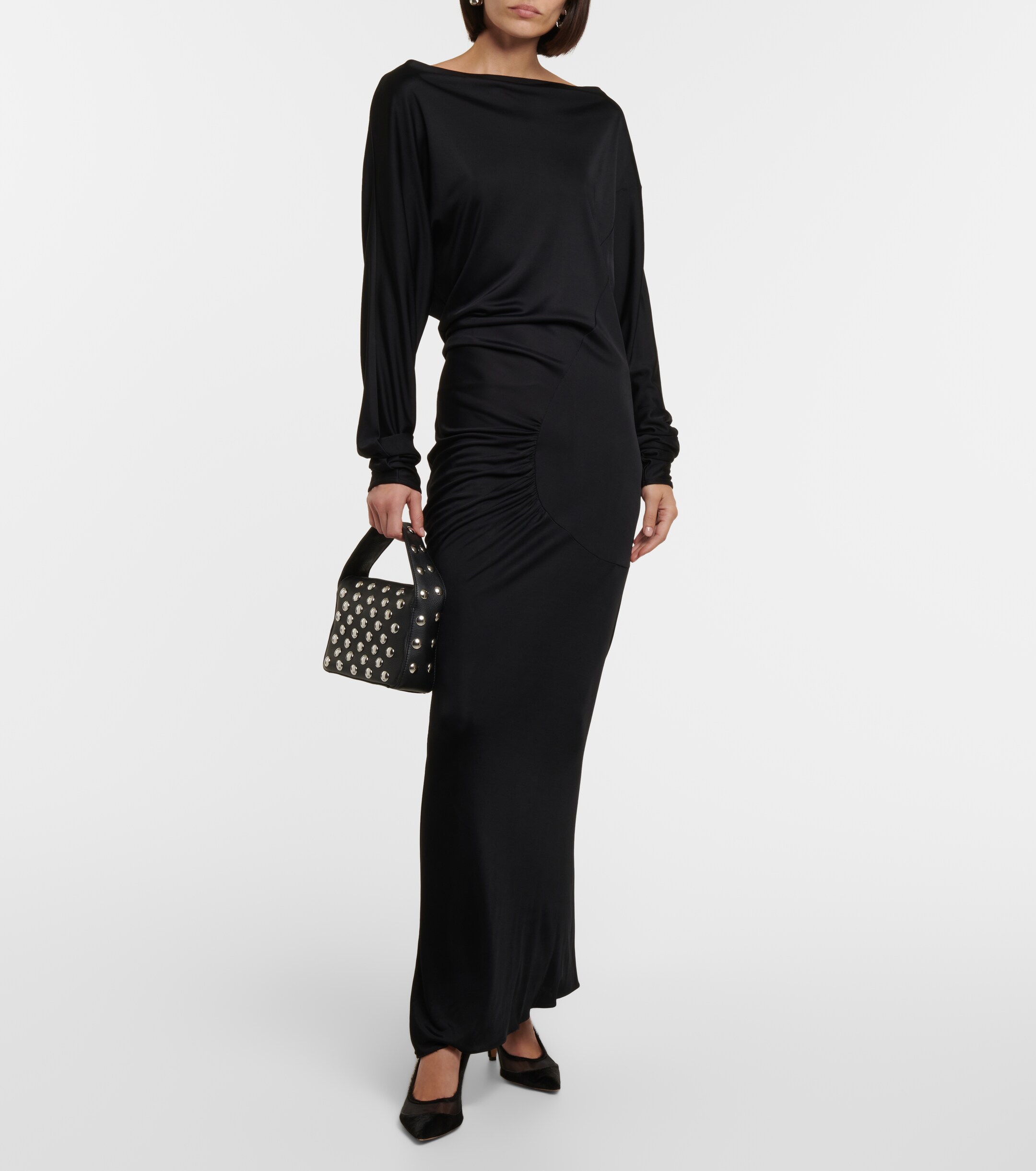 KHAITE Oron ruched jersey maxi dress