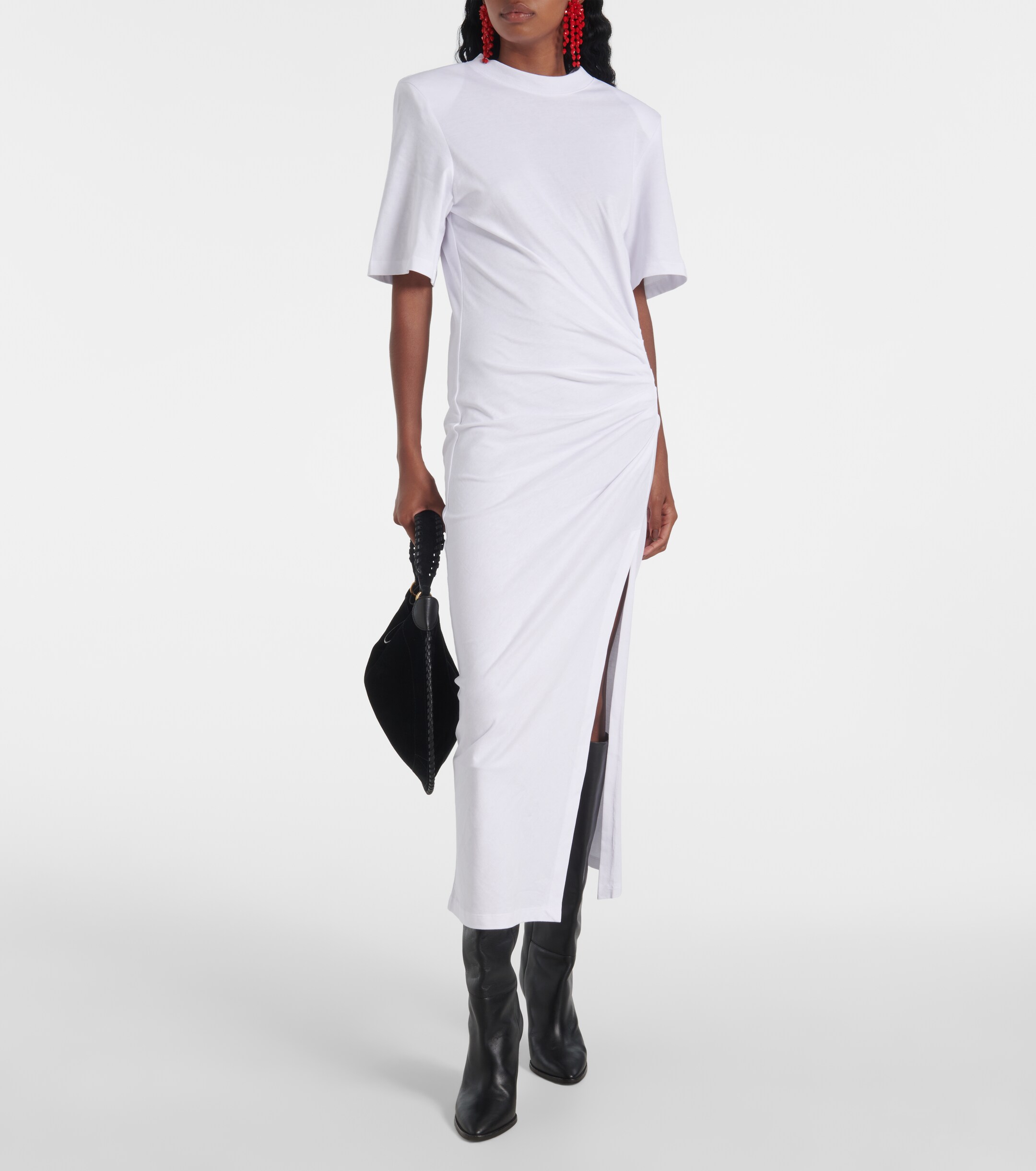 Isabel Marant Lexia gathered cotton midi dress