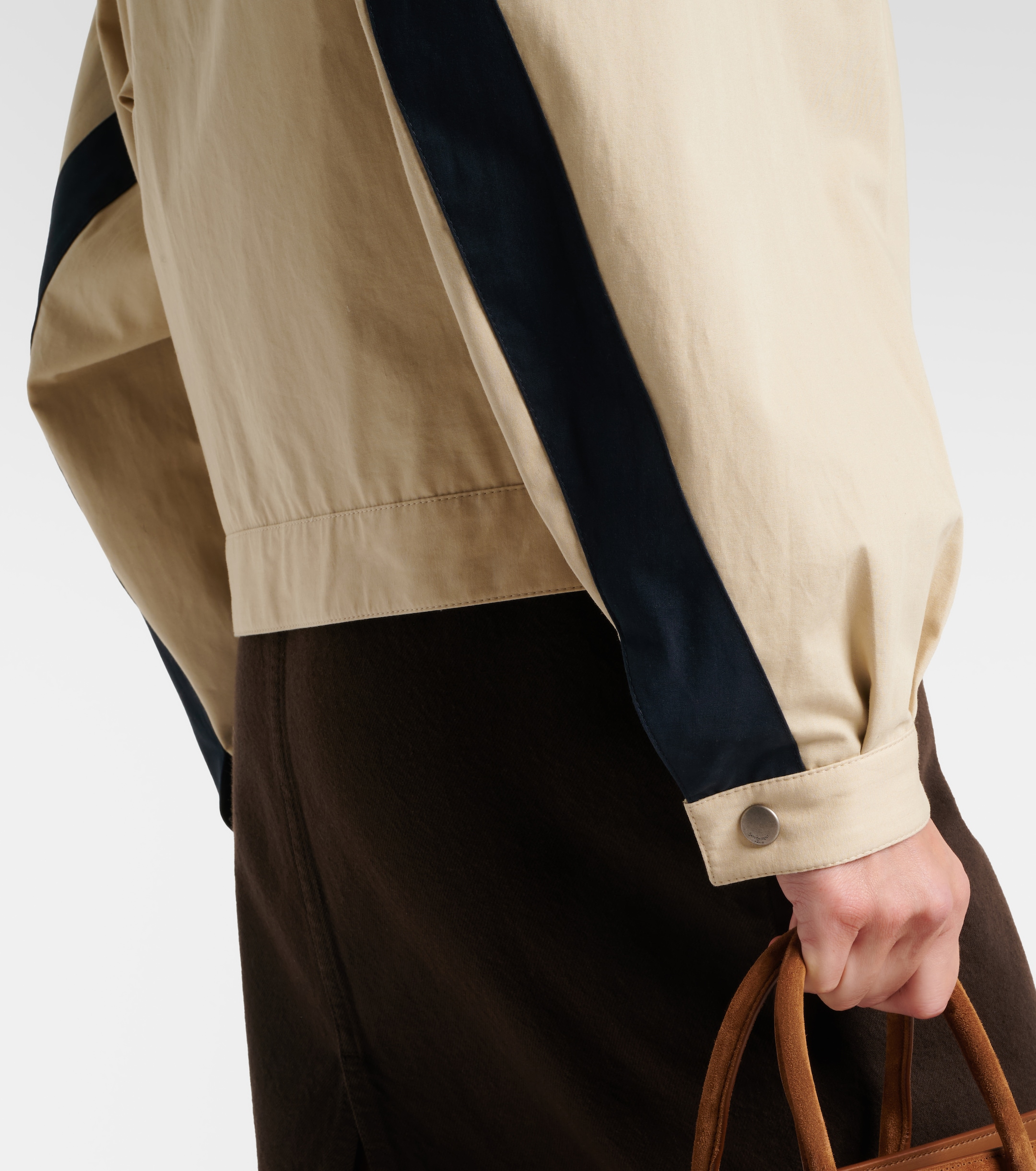 Saint Laurent Logo cotton canvas jacket