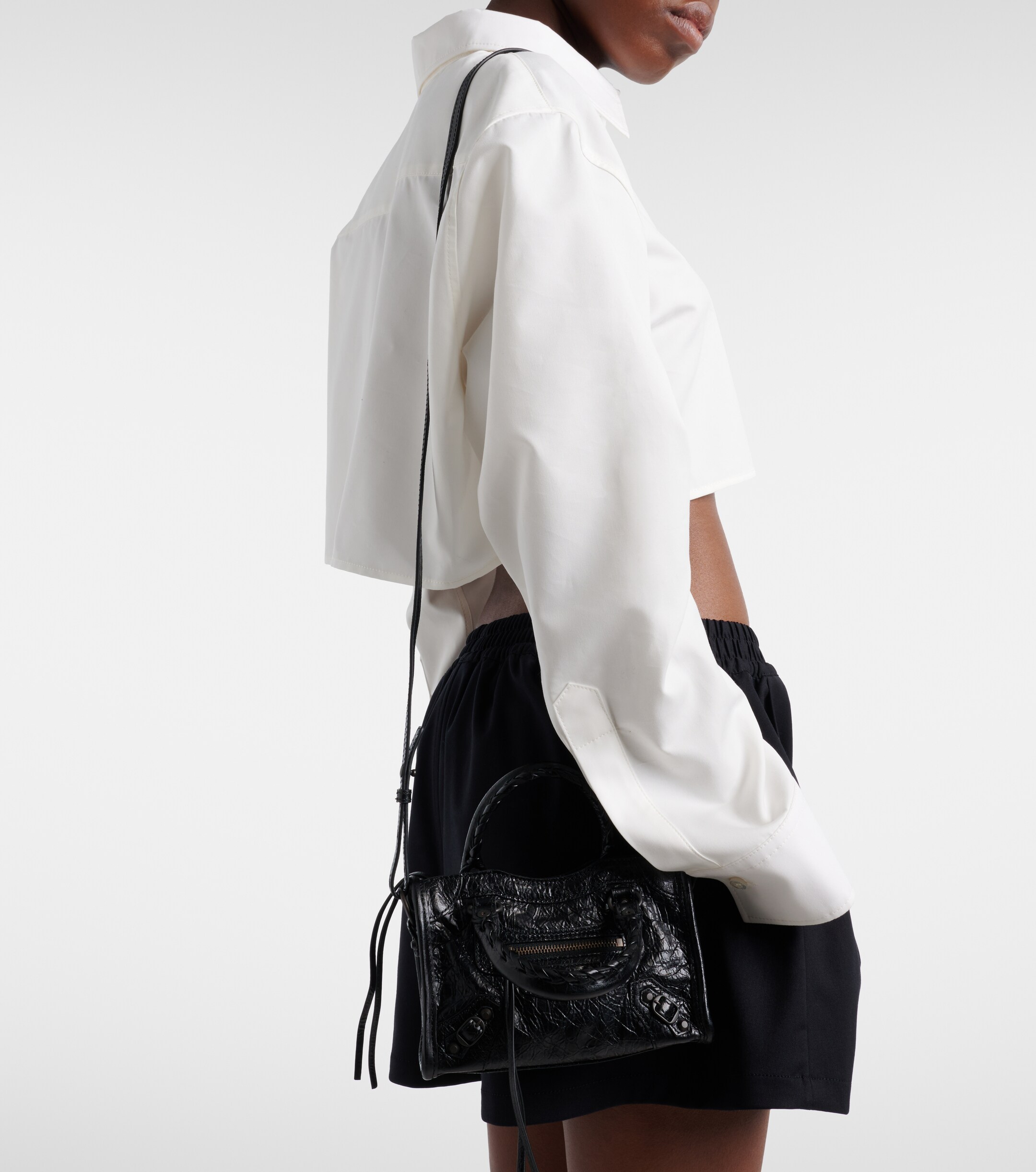Balenciaga Le City Mini leather top-handle bag