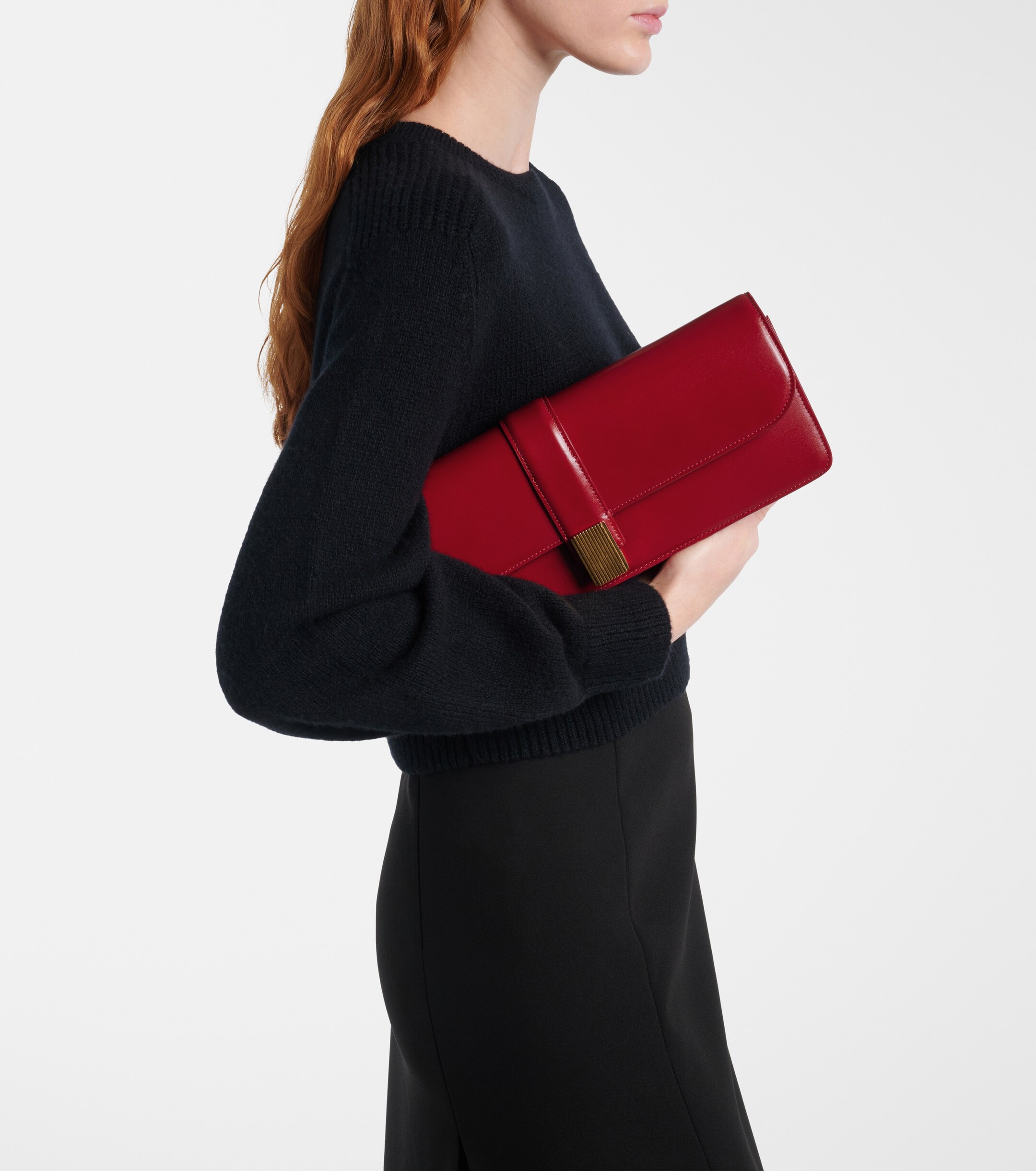KHAITE Blake leather clutch