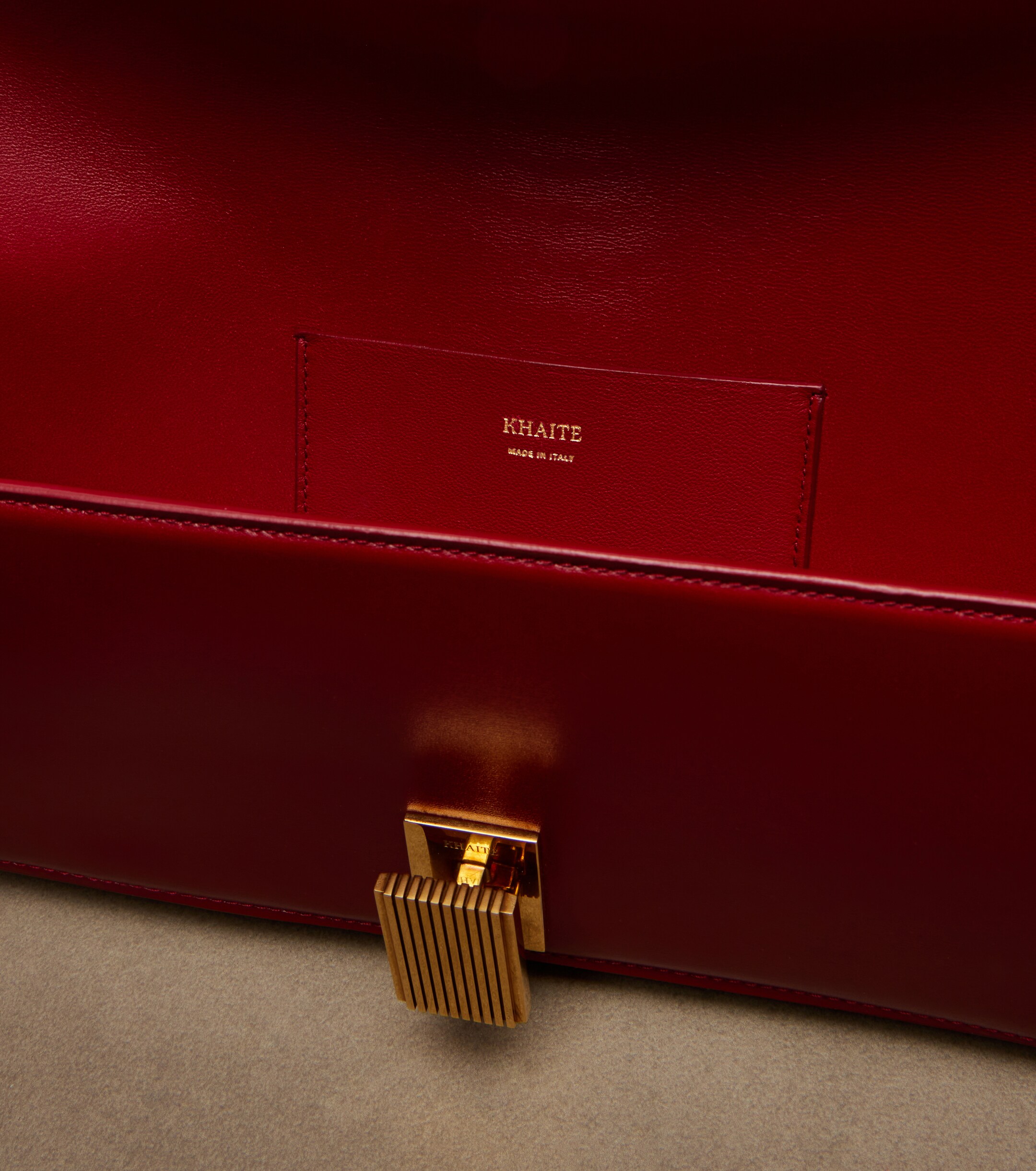 KHAITE Blake leather clutch