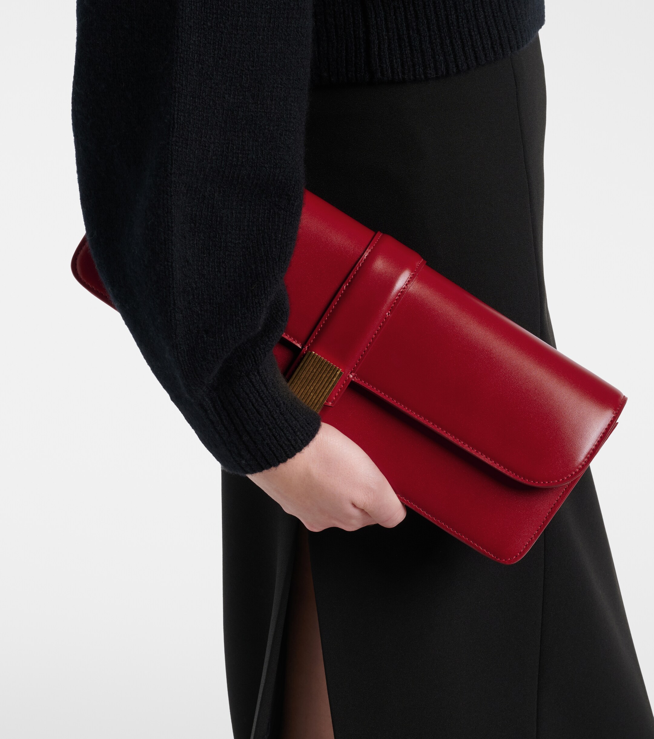 KHAITE Blake leather clutch