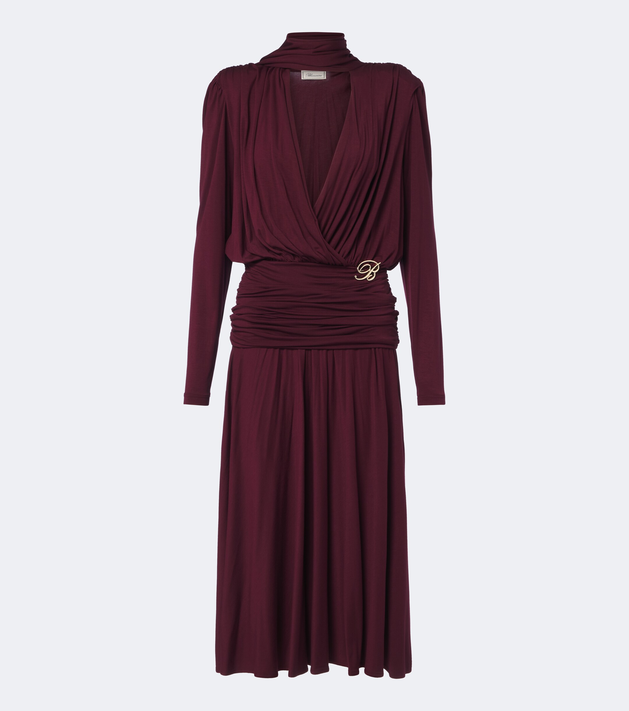 Blumarine Blumarine Draped tie-neck jersey midi dress