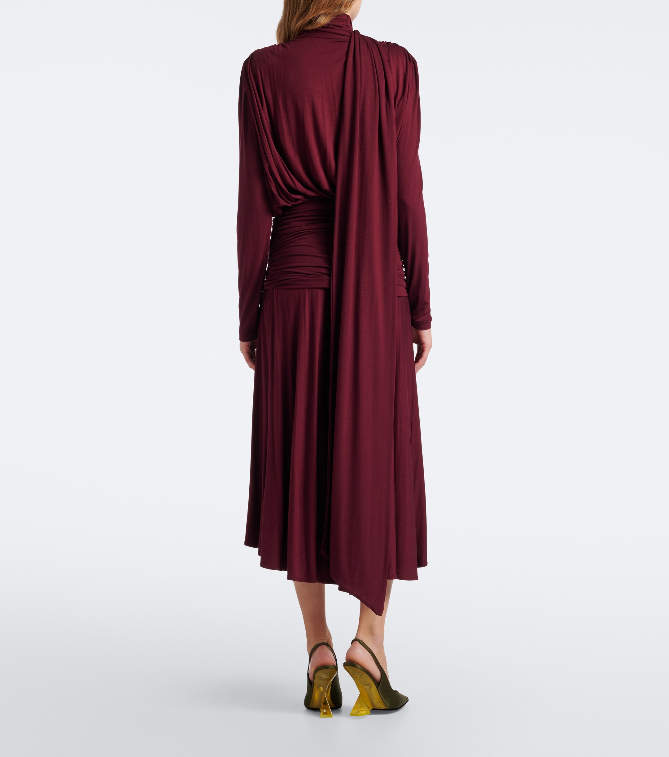 Blumarine Blumarine Draped tie-neck jersey midi dress