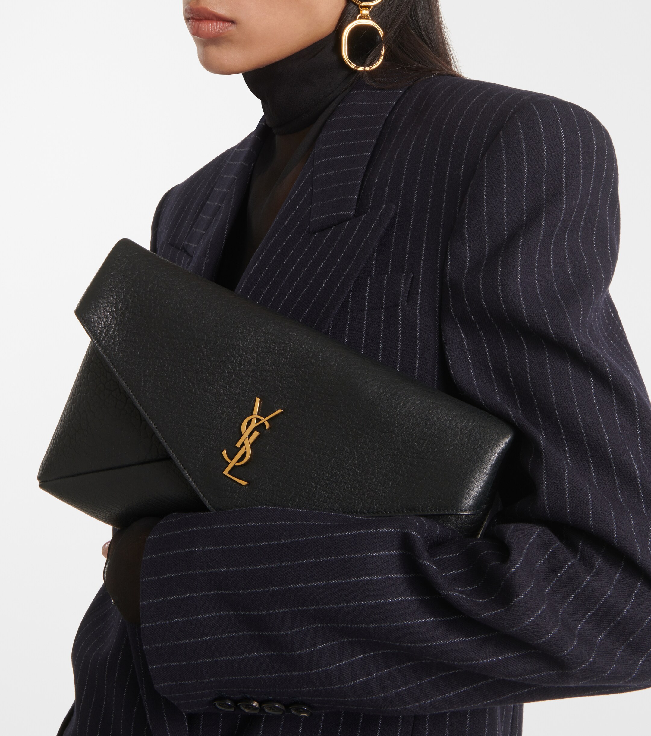 Saint Laurent Cassandre Large leather pouch