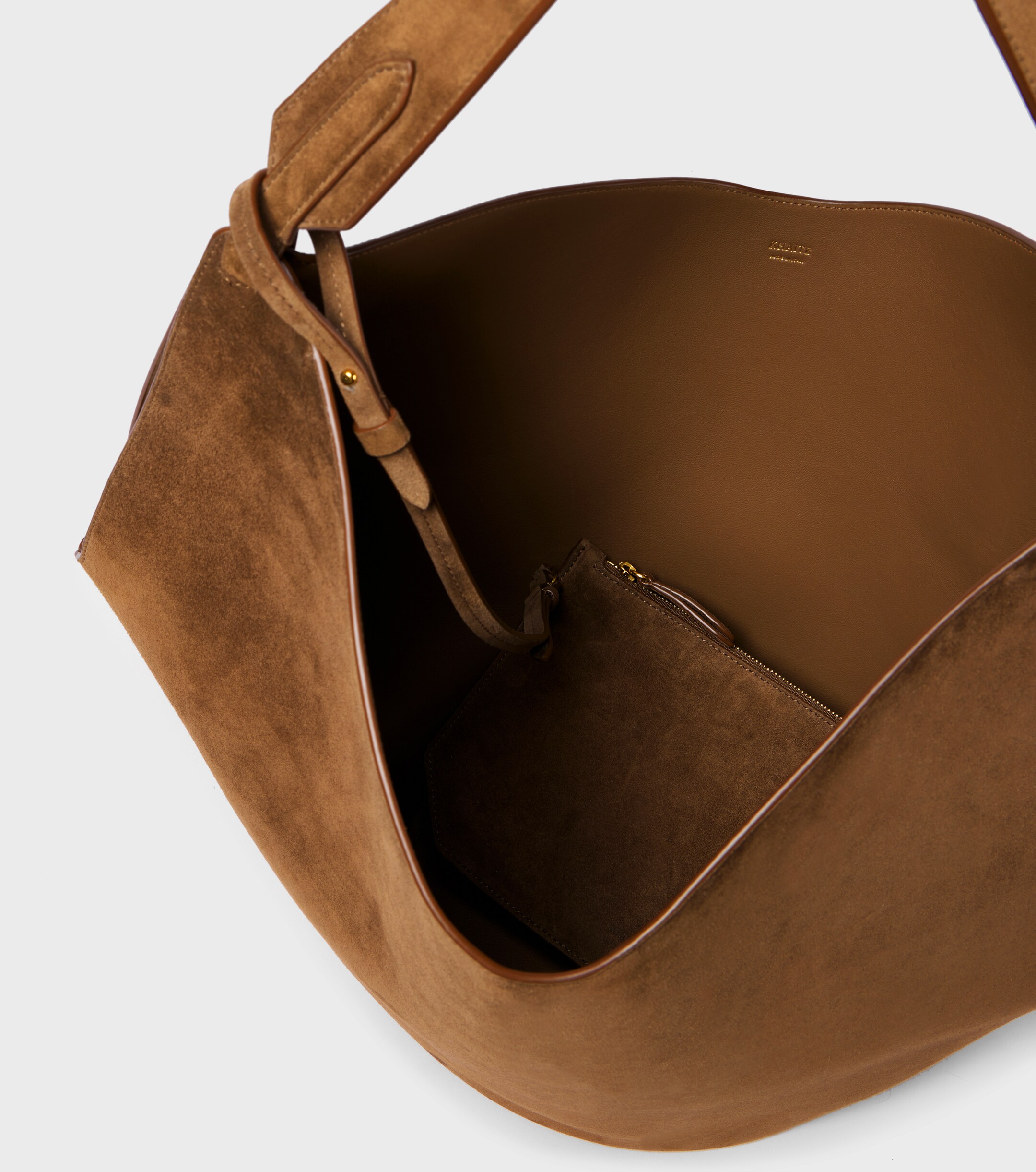 KHAITE Lotus Medium suede tote bag
