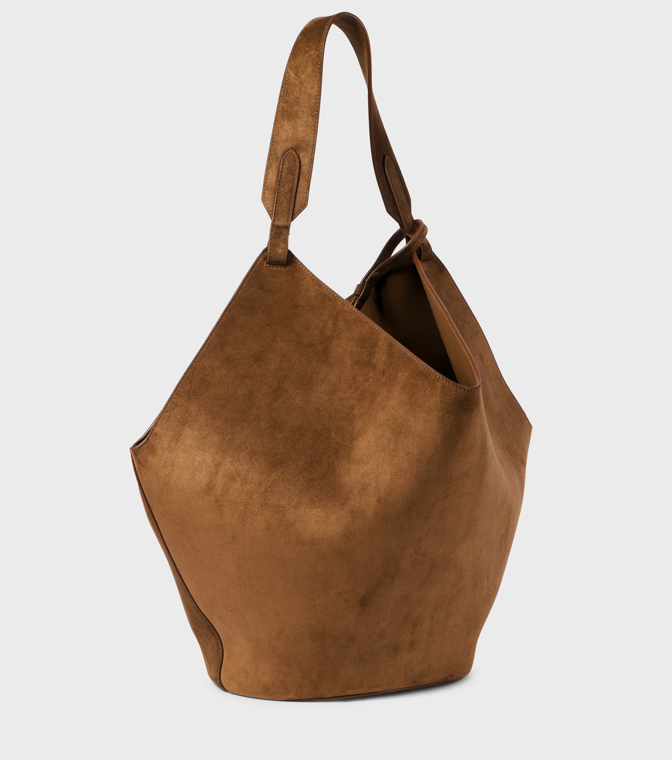 KHAITE Lotus Medium suede tote bag