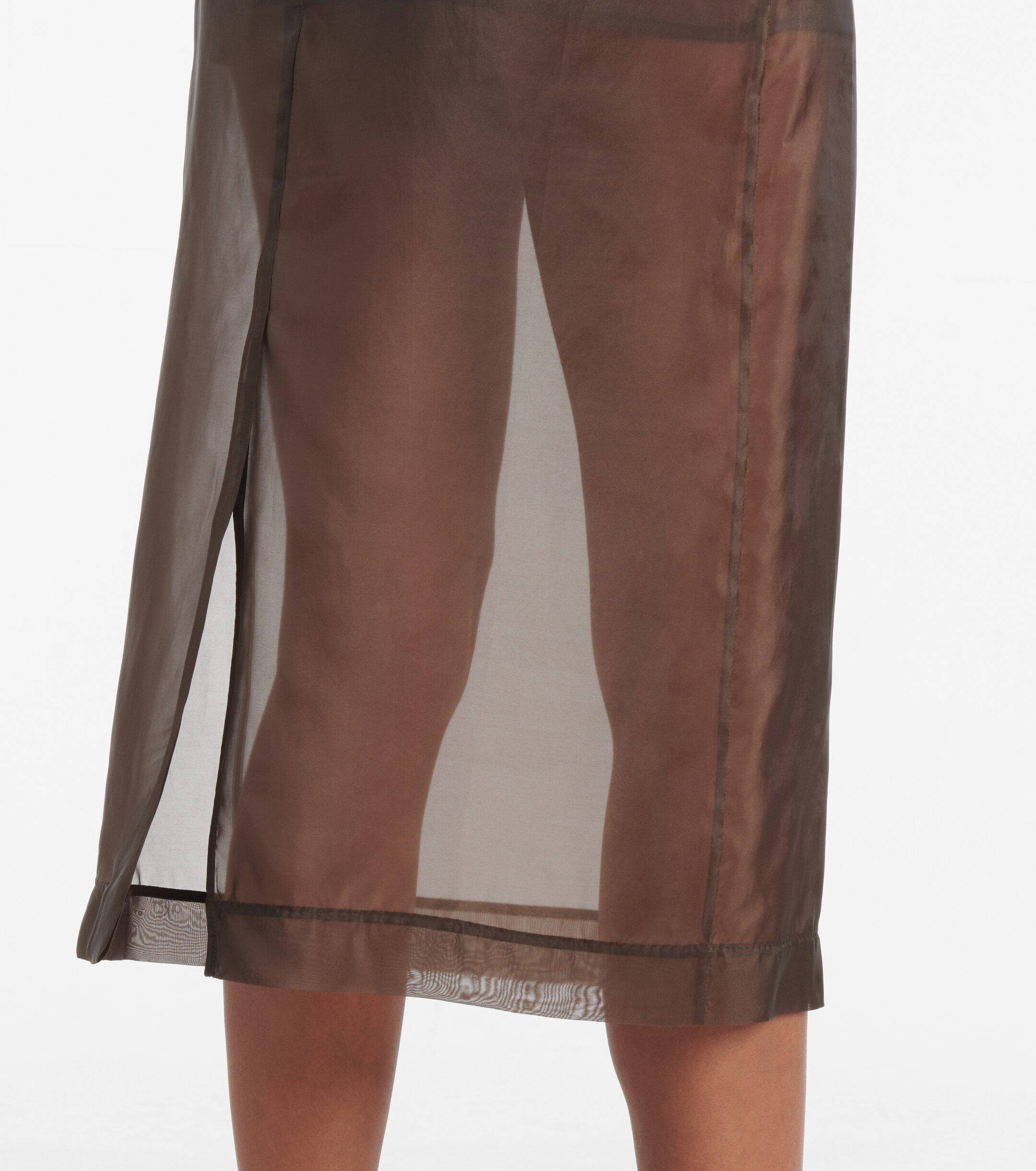 The Frankie Shop Peri sheer silk-blend midi skirt