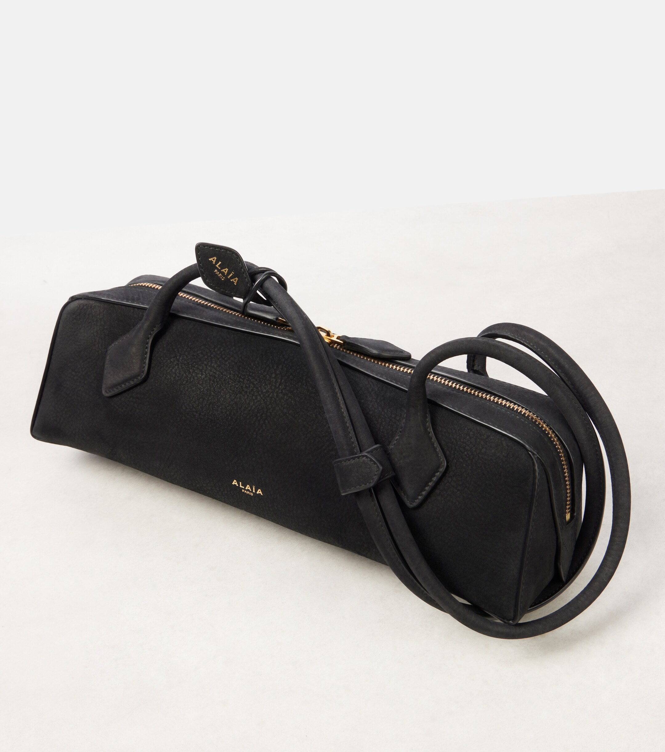 Alaïa Le Teckel Medium suede shoulder bag