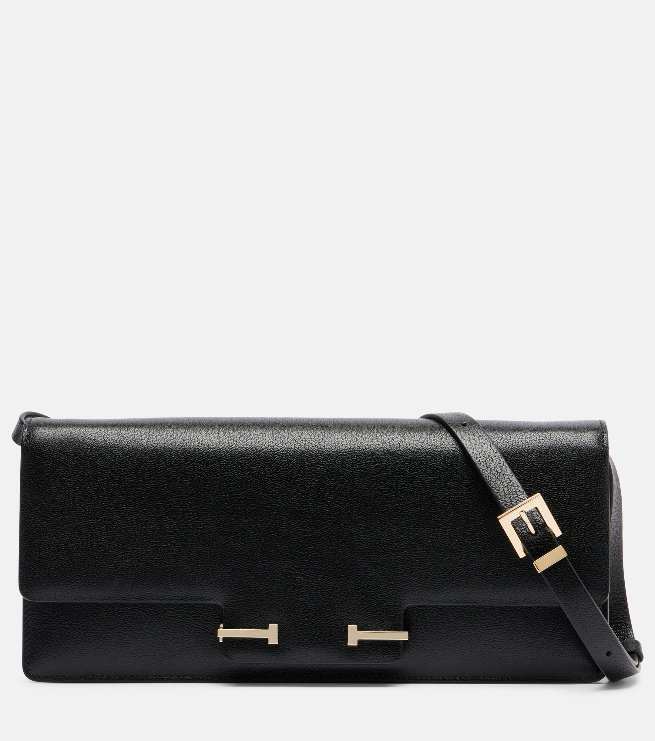 Tom Ford Double T leather shoulder bag