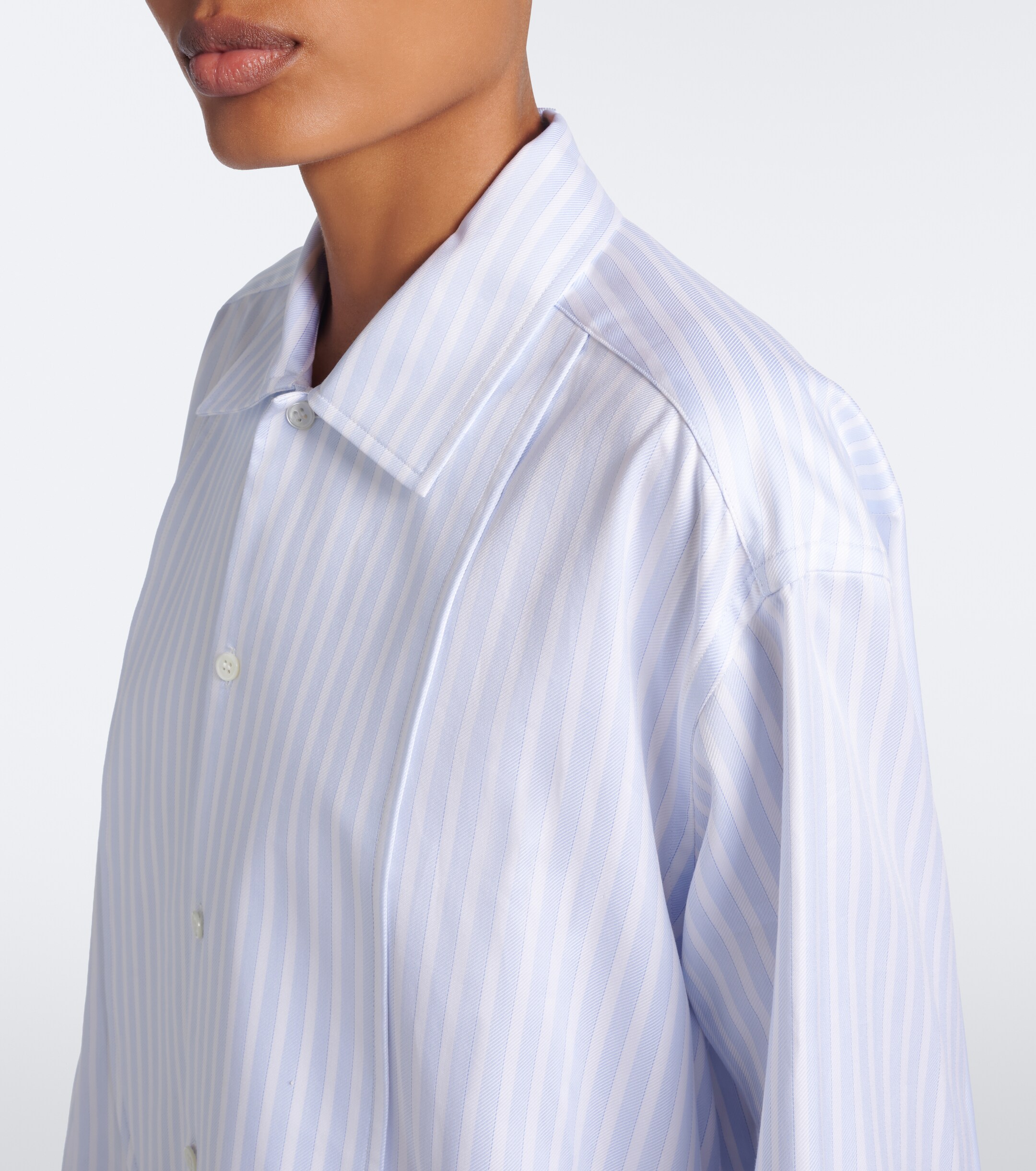 Jw Anderson JW Anderson Striped cotton twill shirt dress