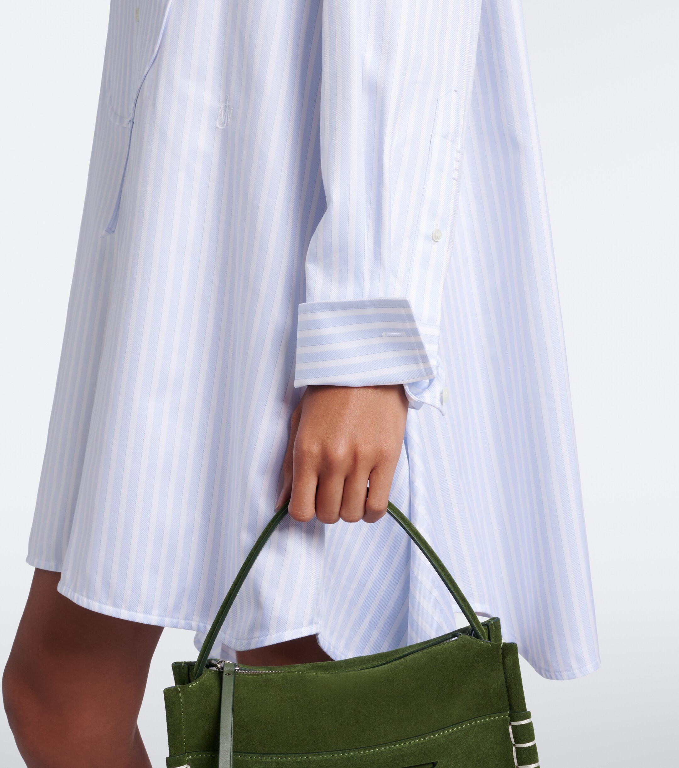 Jw Anderson JW Anderson Striped cotton twill shirt dress