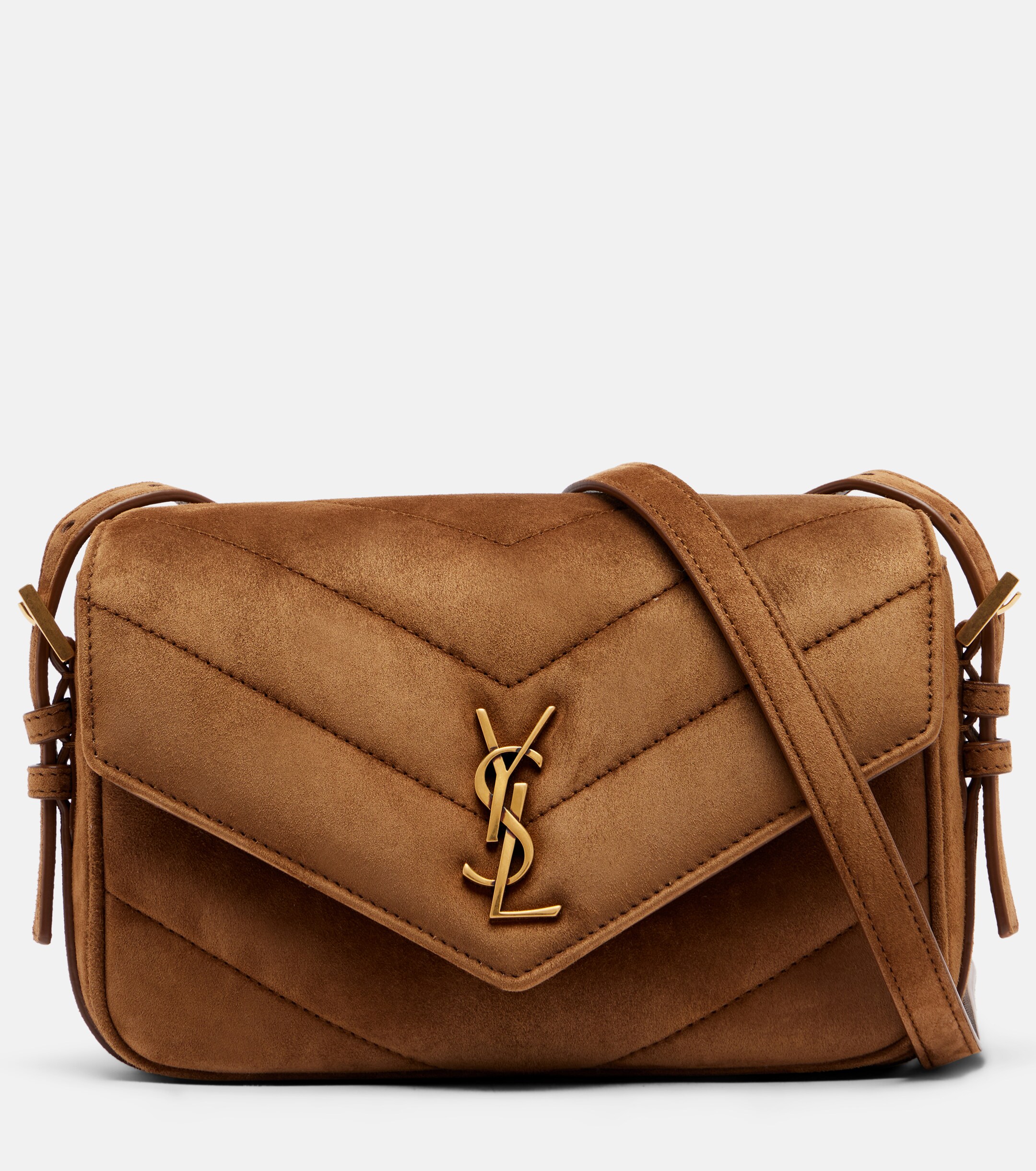 Saint Laurent Loulou Toy matelassé suede crossbody bag