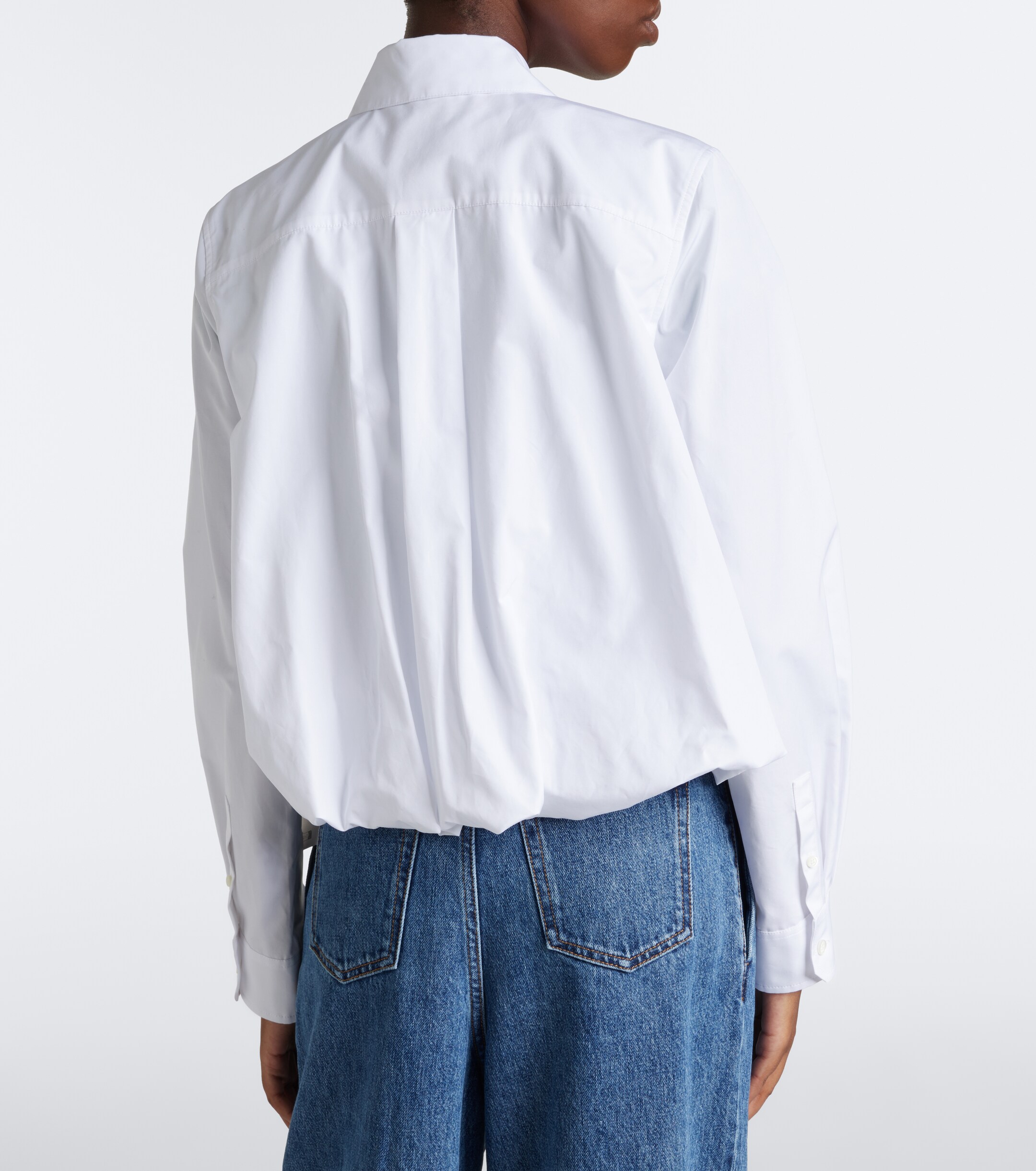 Loewe Loewe Cropped cotton poplin shirt