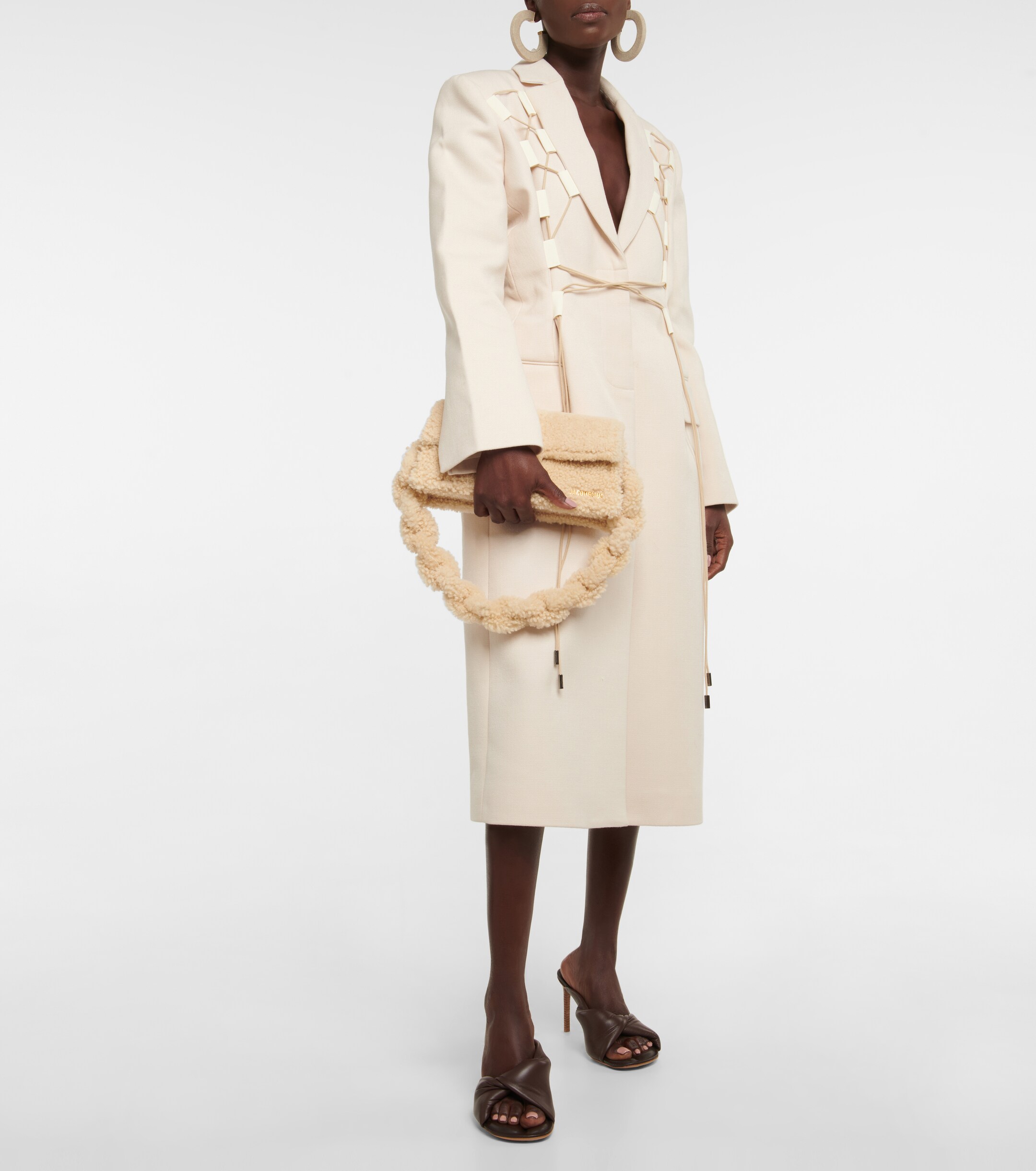 Jacquemus Le Bambidou shearling shoulder bag